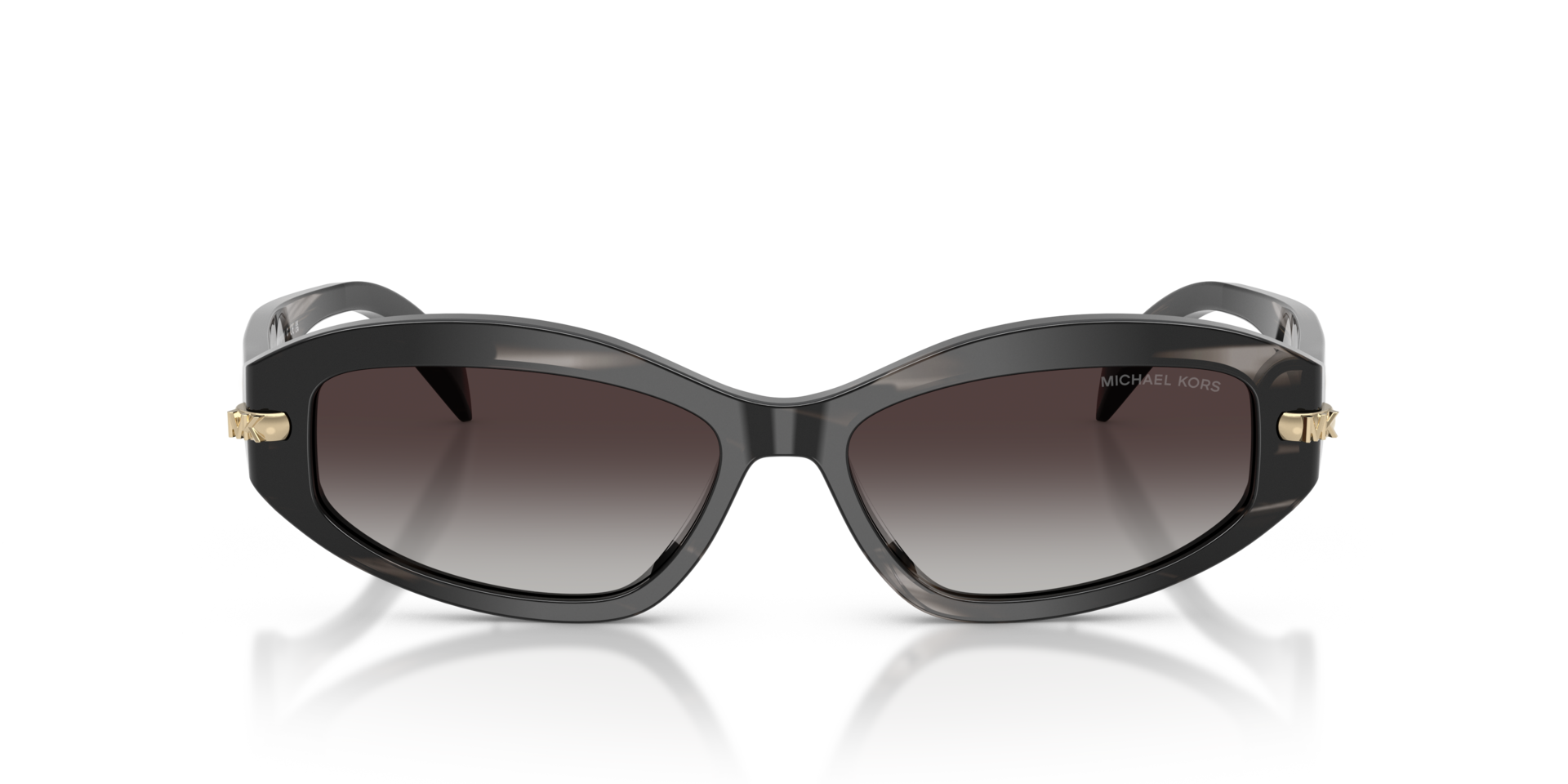 MK2260D Zwart Hoorn AcetaatSunglass Frames van B24, Vooraanzicht