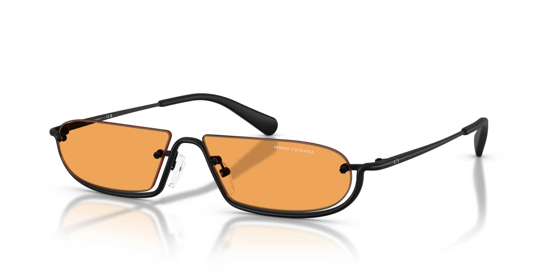 AX2058S Matzwart MetaalSunglass Frames van B24, Hoekweergave