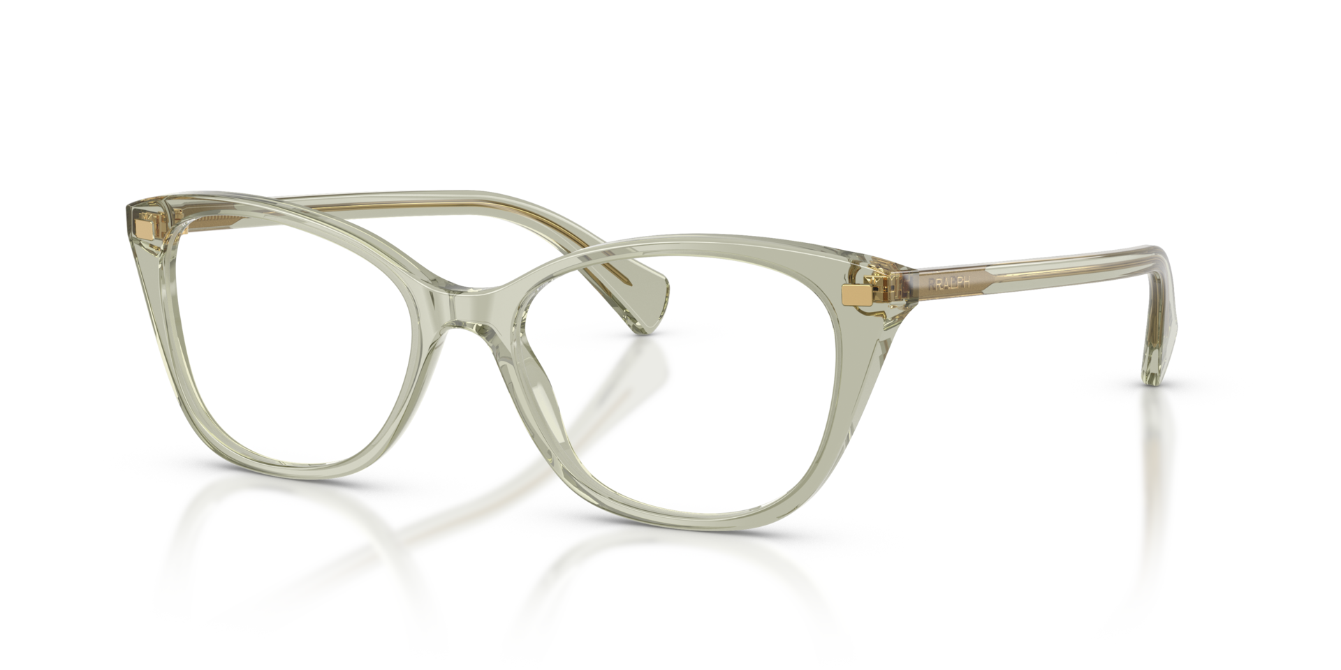 RA7146 Transparent Grün AcetatEyeglass Frames von B24, Dreiviertelansicht