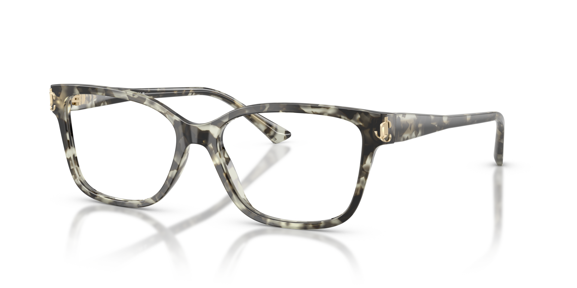 JC3012 Milky Havana AcetaatEyeglass Frames van B24, Hoekweergave