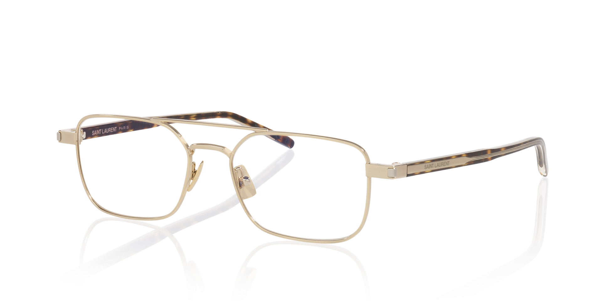 SL 780 Goud MetaalEyeglass Frames van B24, Hoekweergave