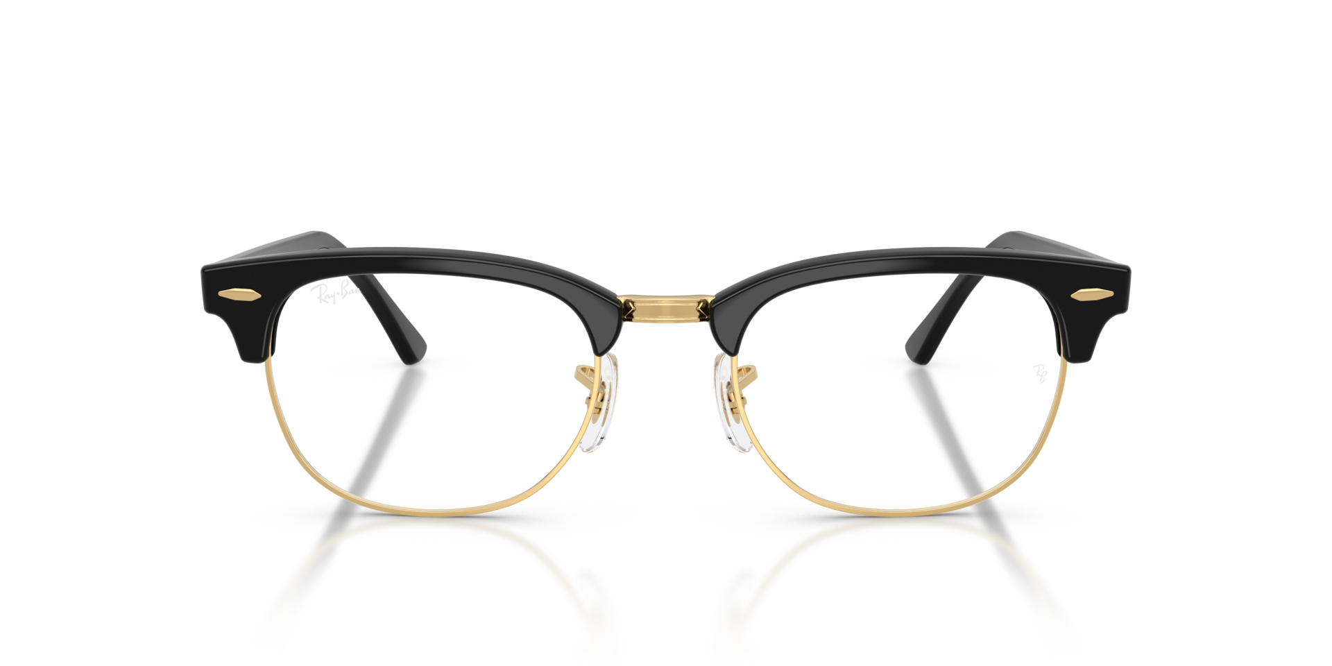 RB5154 Black & Gold AcetatEyeglass Frames von B24, Vorderansicht