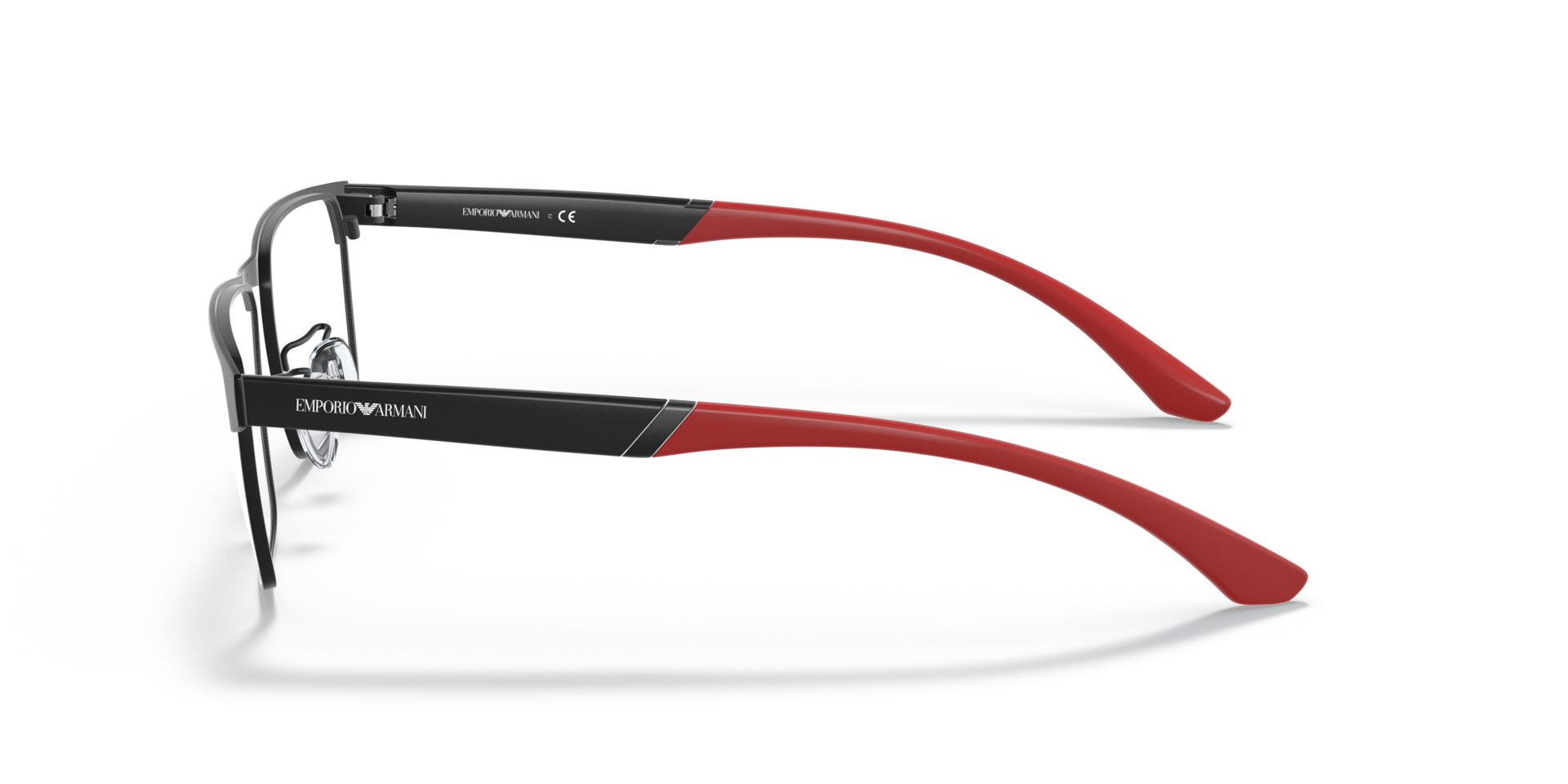 EA1124 Matt Schwarz MetallEyeglass Frames von B24, Seitenansicht