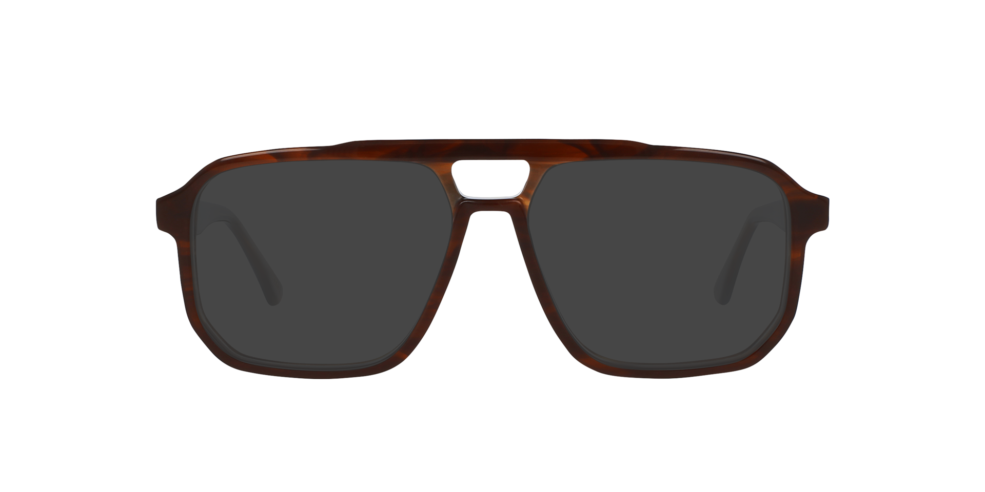 Craig Bahia Brown AcetaatEyeglass Frames van B24, met getinte lenzen