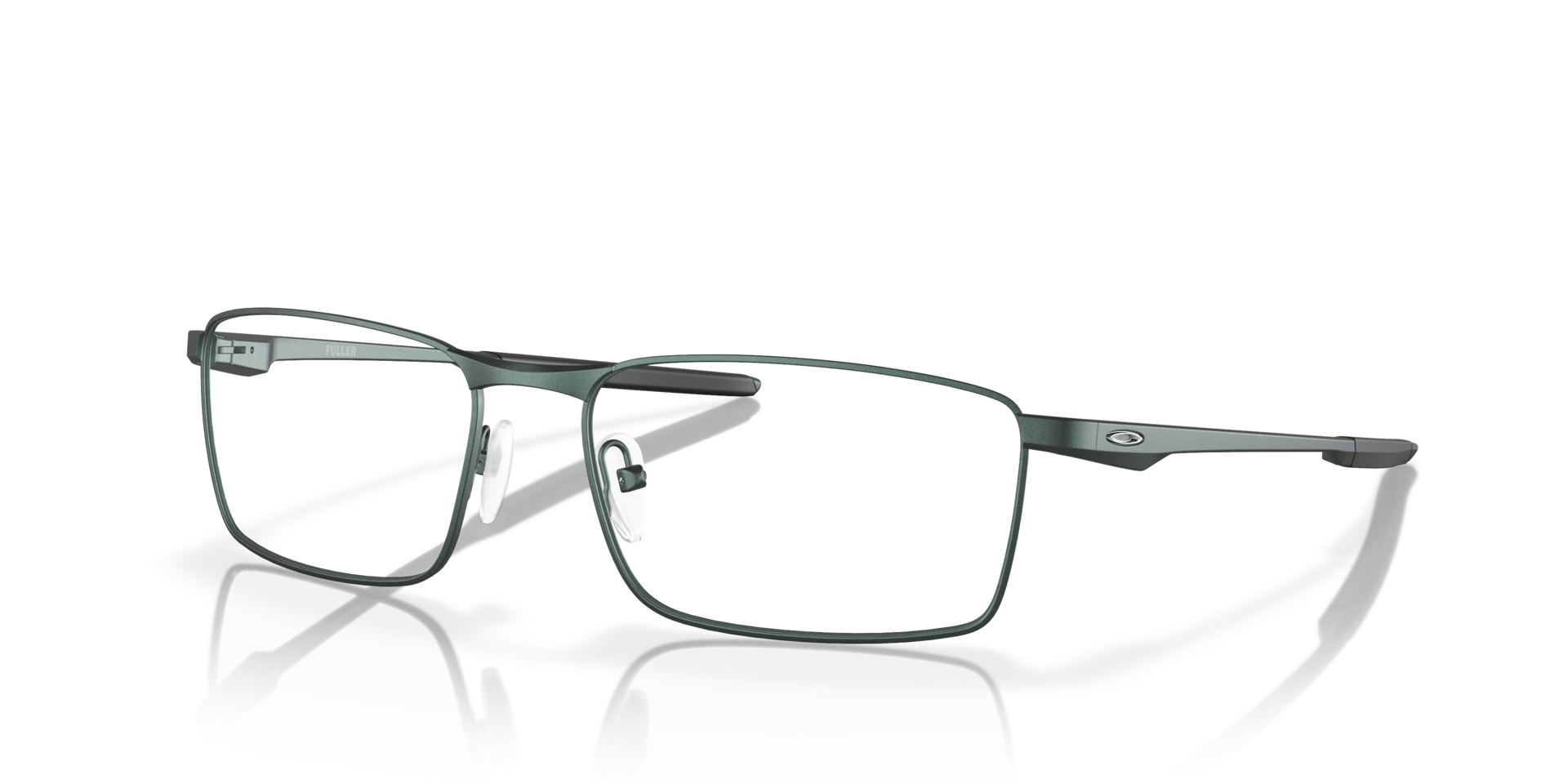 Fuller™ Dark Matte Silver & Blue Colorshift MetaalEyeglass Frames van B24, Hoekweergave