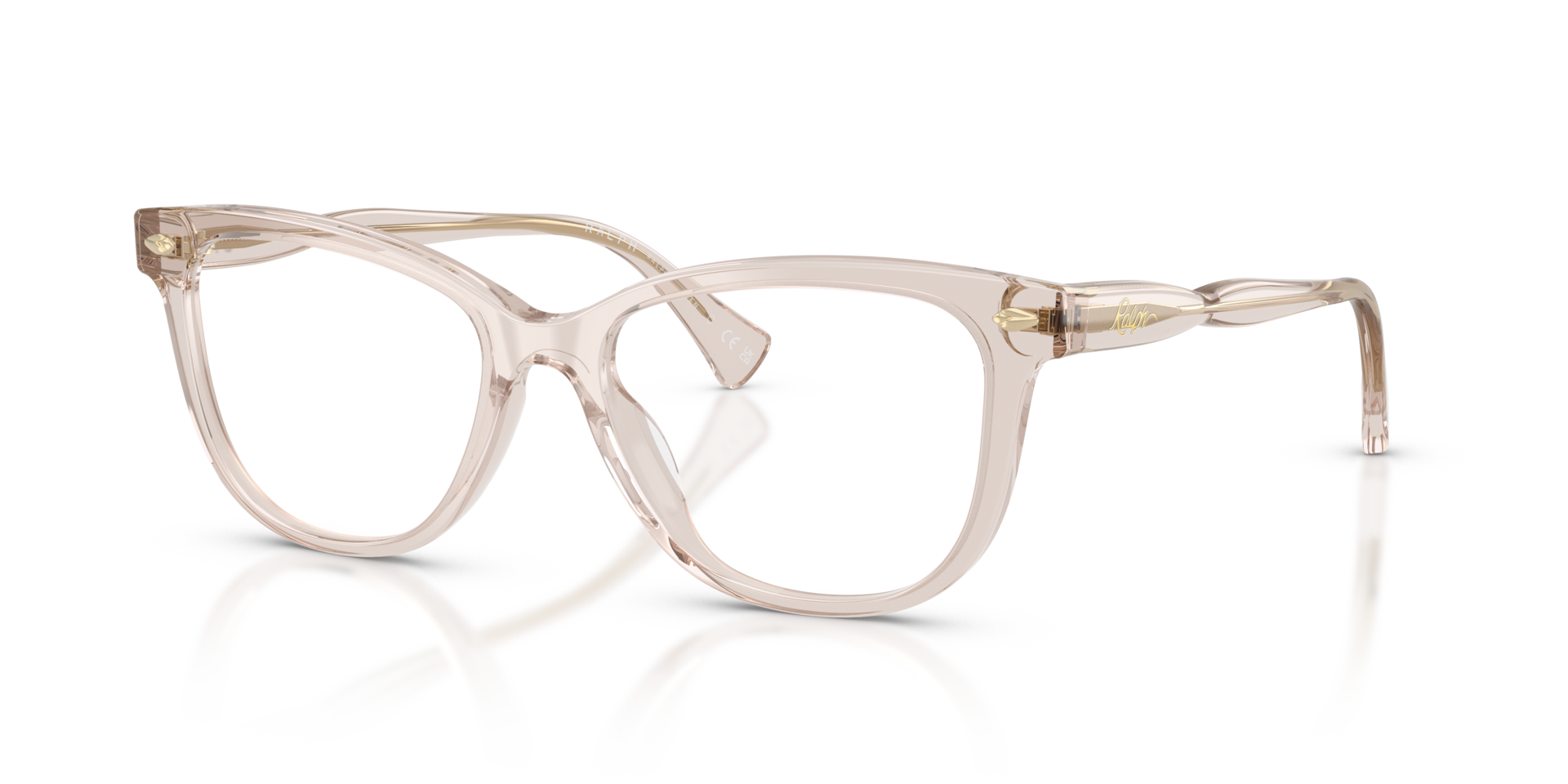 RA7189U Beige Transparent AcetatEyeglass Frames von B24, Dreiviertelansicht