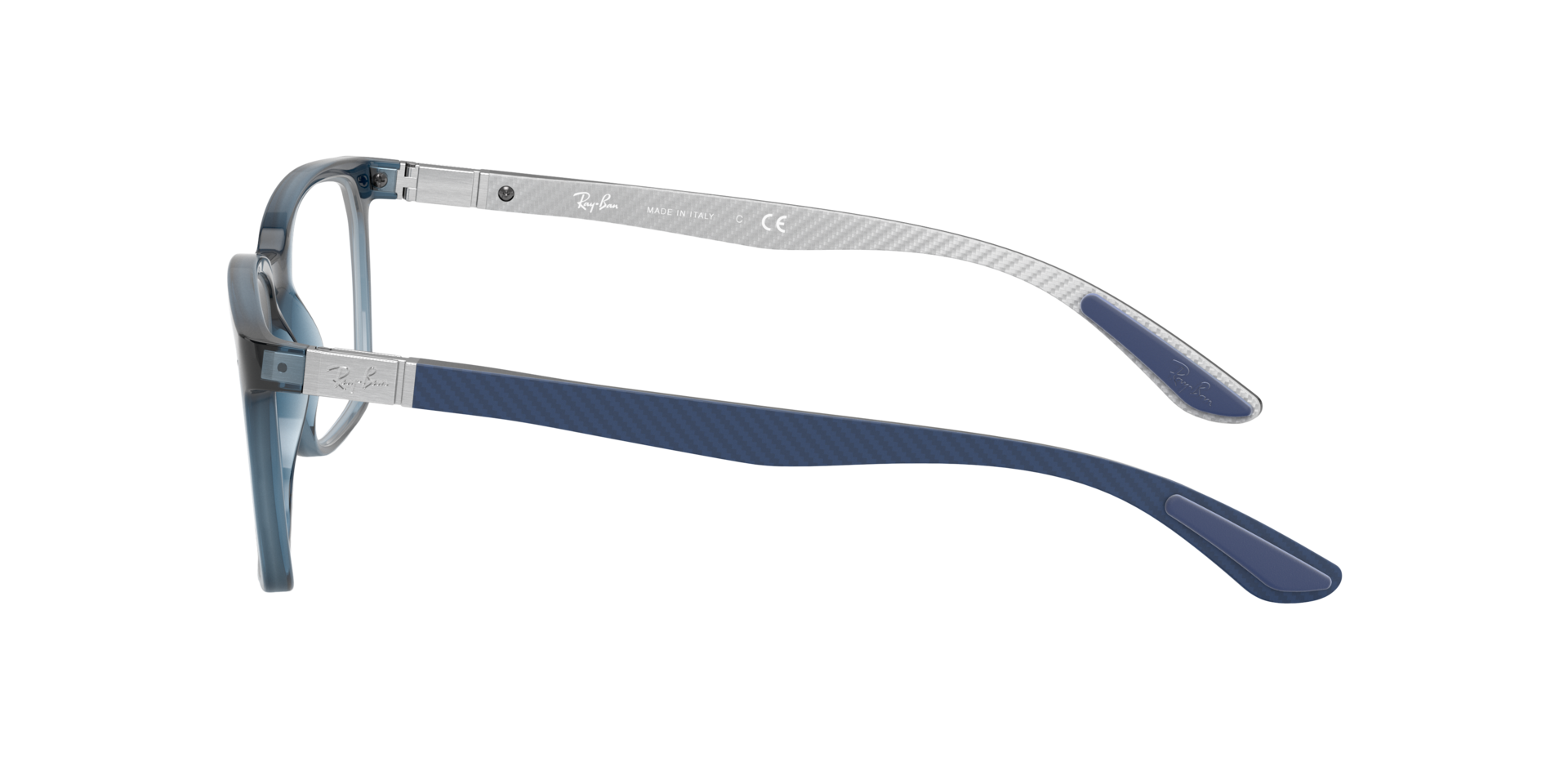 RB8906 Transparant blauw KunststofEyeglass Frames van B24, Zijaanzicht