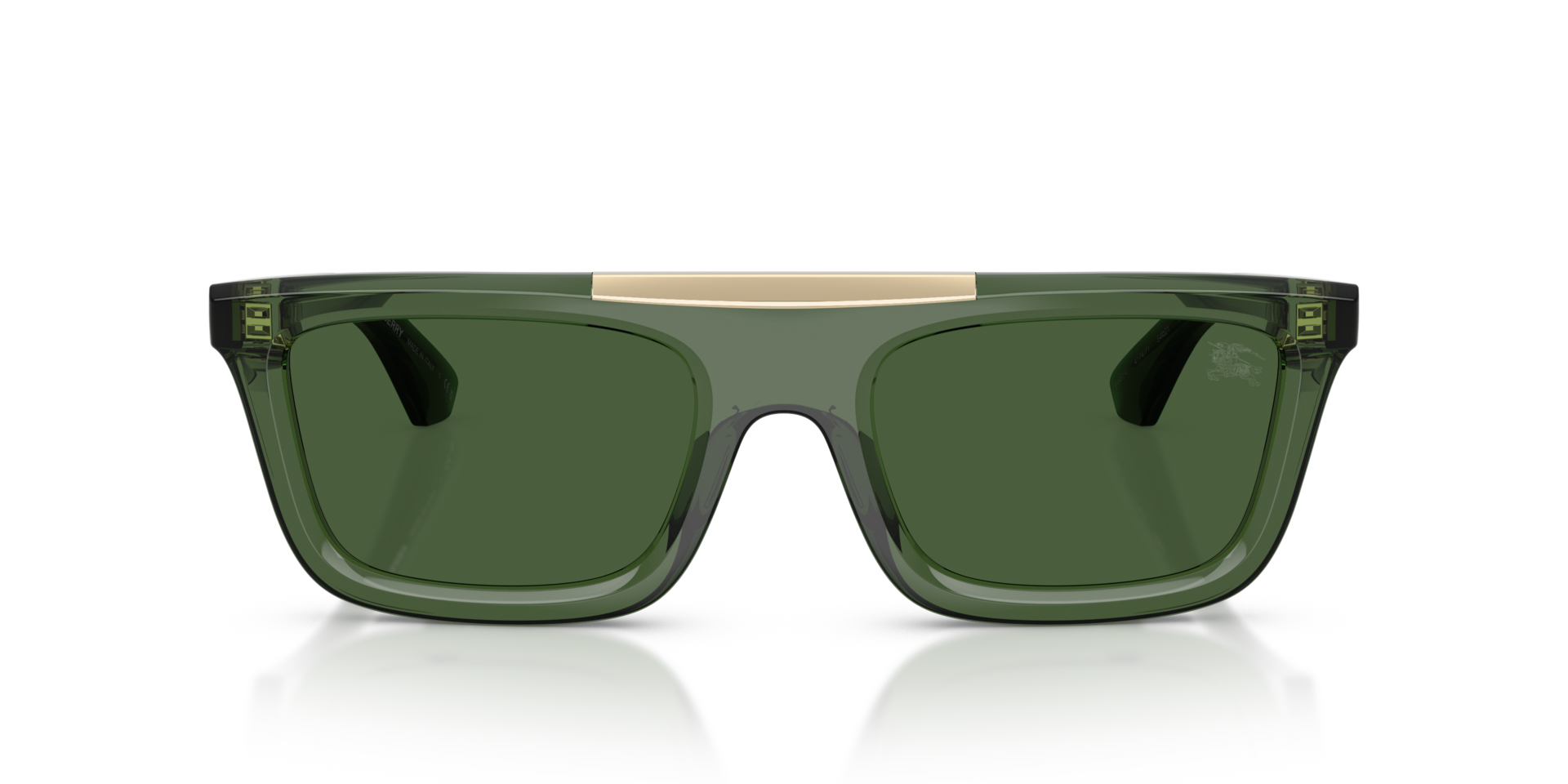 BE4451U Grün KunststoffSunglass Frames von B24, Vorderansicht