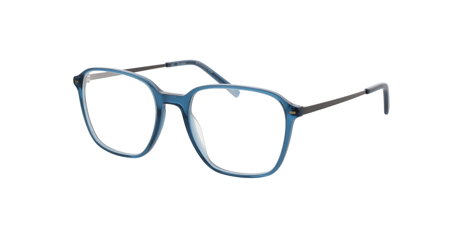 Brandon Crystal Blue  &  Matt Gun AcetatEyeglass Frames von B24, Dreiviertelansicht