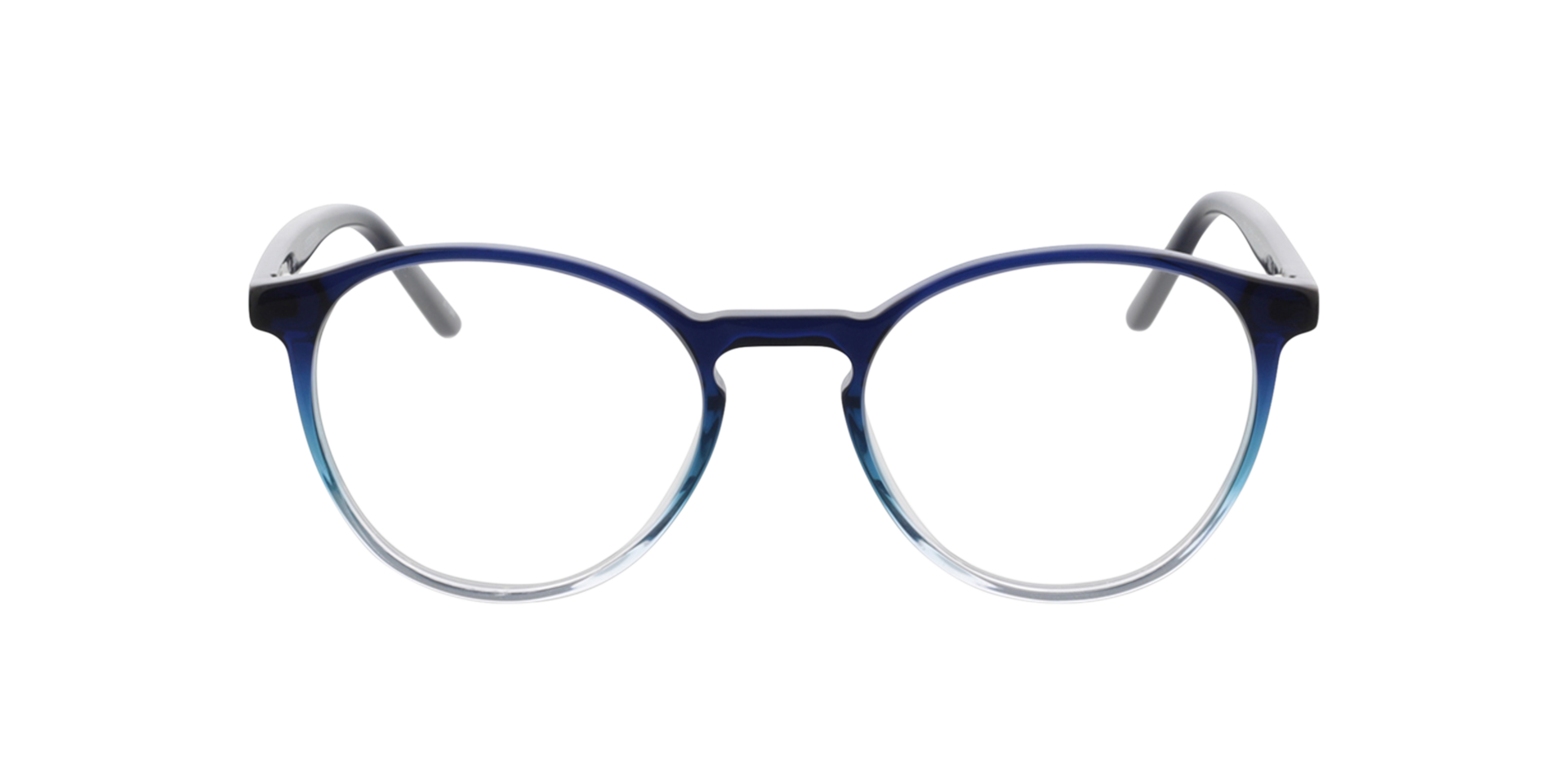 June Gradient Blue Crystal  &  Blue AcetatEyeglass Frames von B24, Vorderansicht