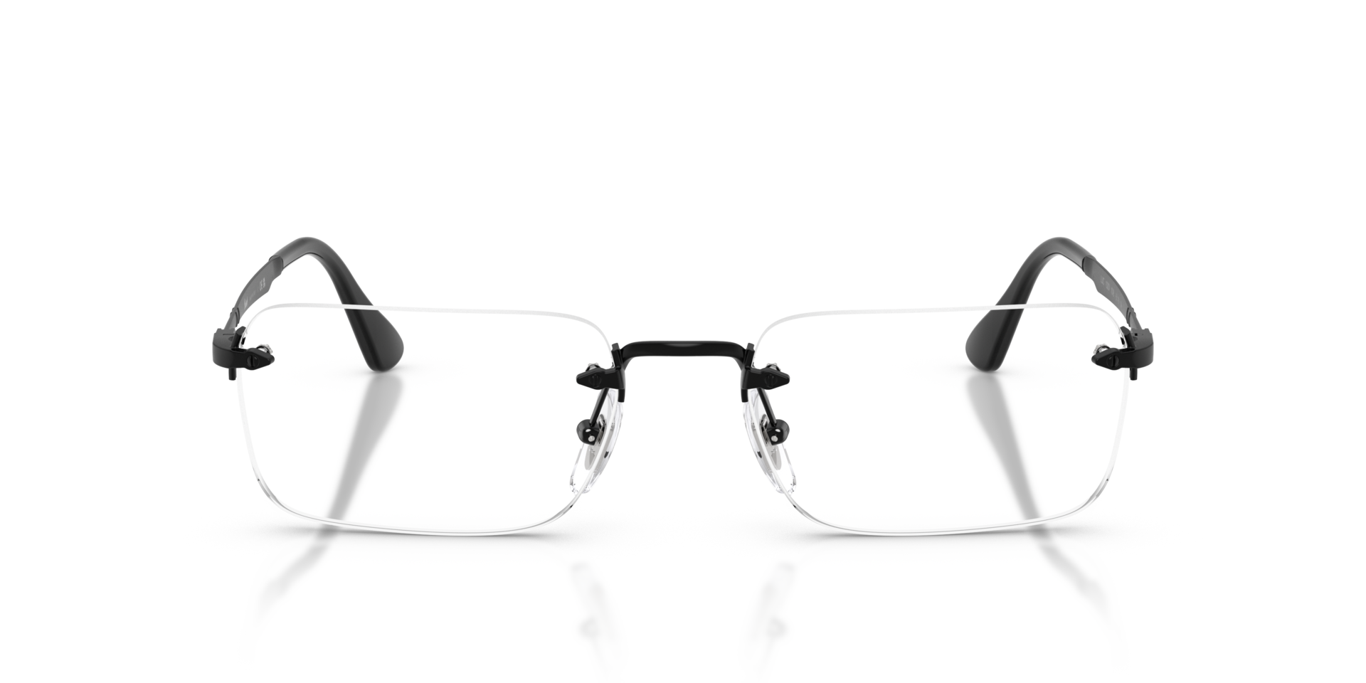 PO1030V Schwarz MetallEyeglass Frames von B24, Vorderansicht