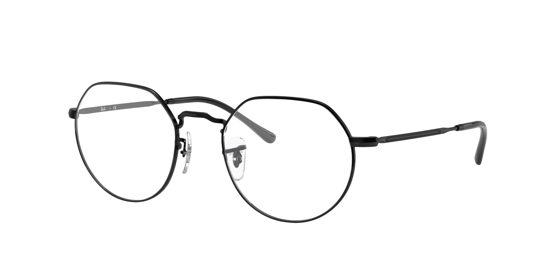 RB6465 Schwarz MetallEyeglass Frames von B24, Dreiviertelansicht