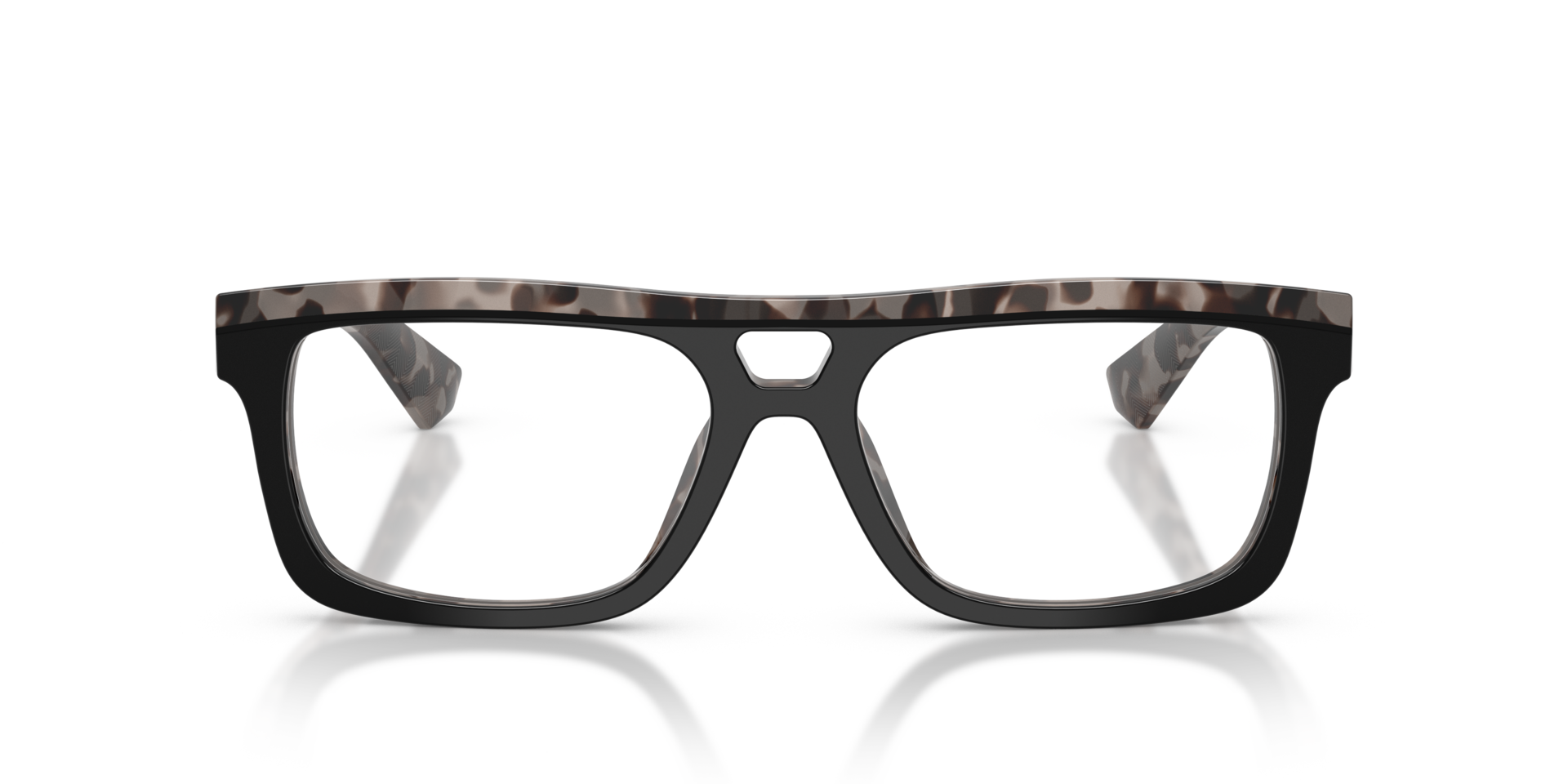 DG3431 Black On Grey Havana AcetaatEyeglass Frames van B24, Vooraanzicht
