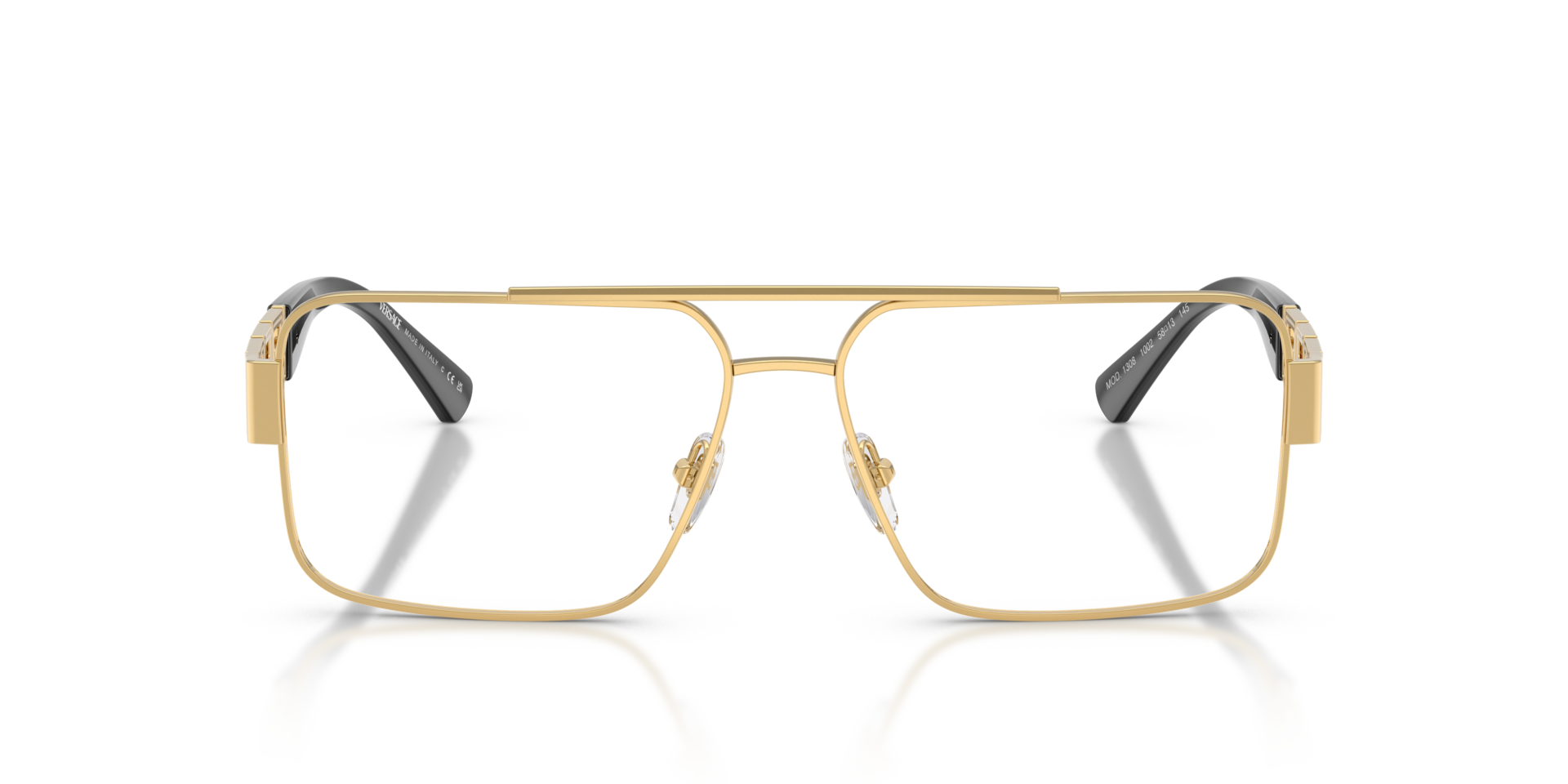 VE1308 Goud MetaalEyeglass Frames van B24, Vooraanzicht