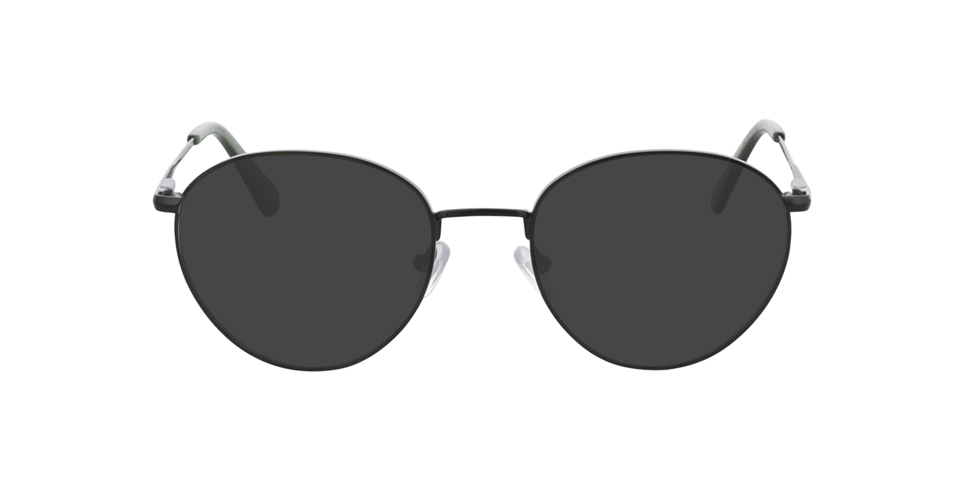 Lyon Groen  &  tweelaags kaki bruin MetaalEyeglass Frames van B24, met getinte lenzen