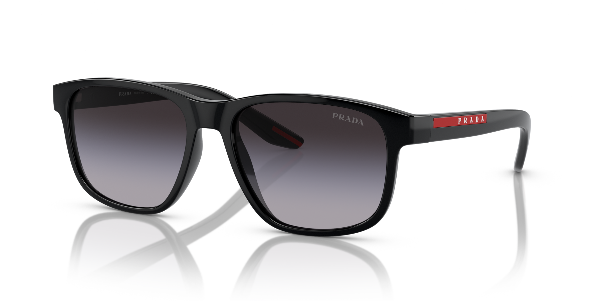 PS 06YS Zwart KunststofSunglass Frames van B24, Hoekweergave