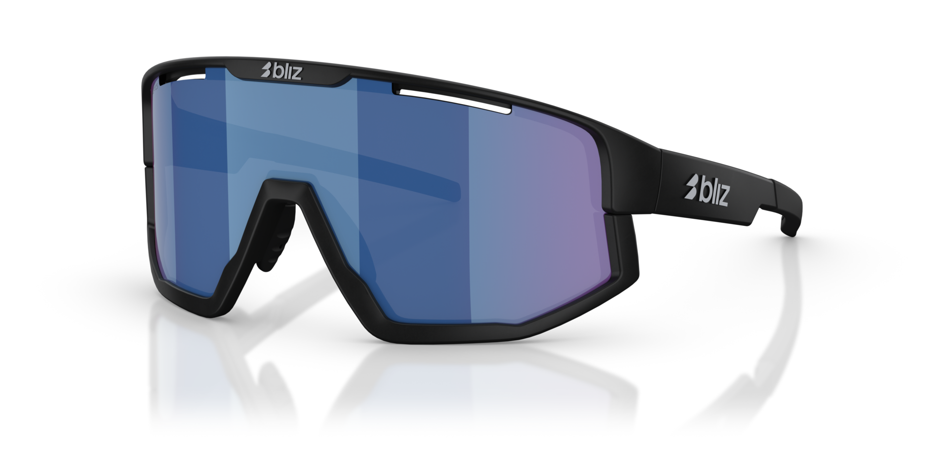 Fusion Schwarz KunststoffSunglass Frames von B24, Dreiviertelansicht