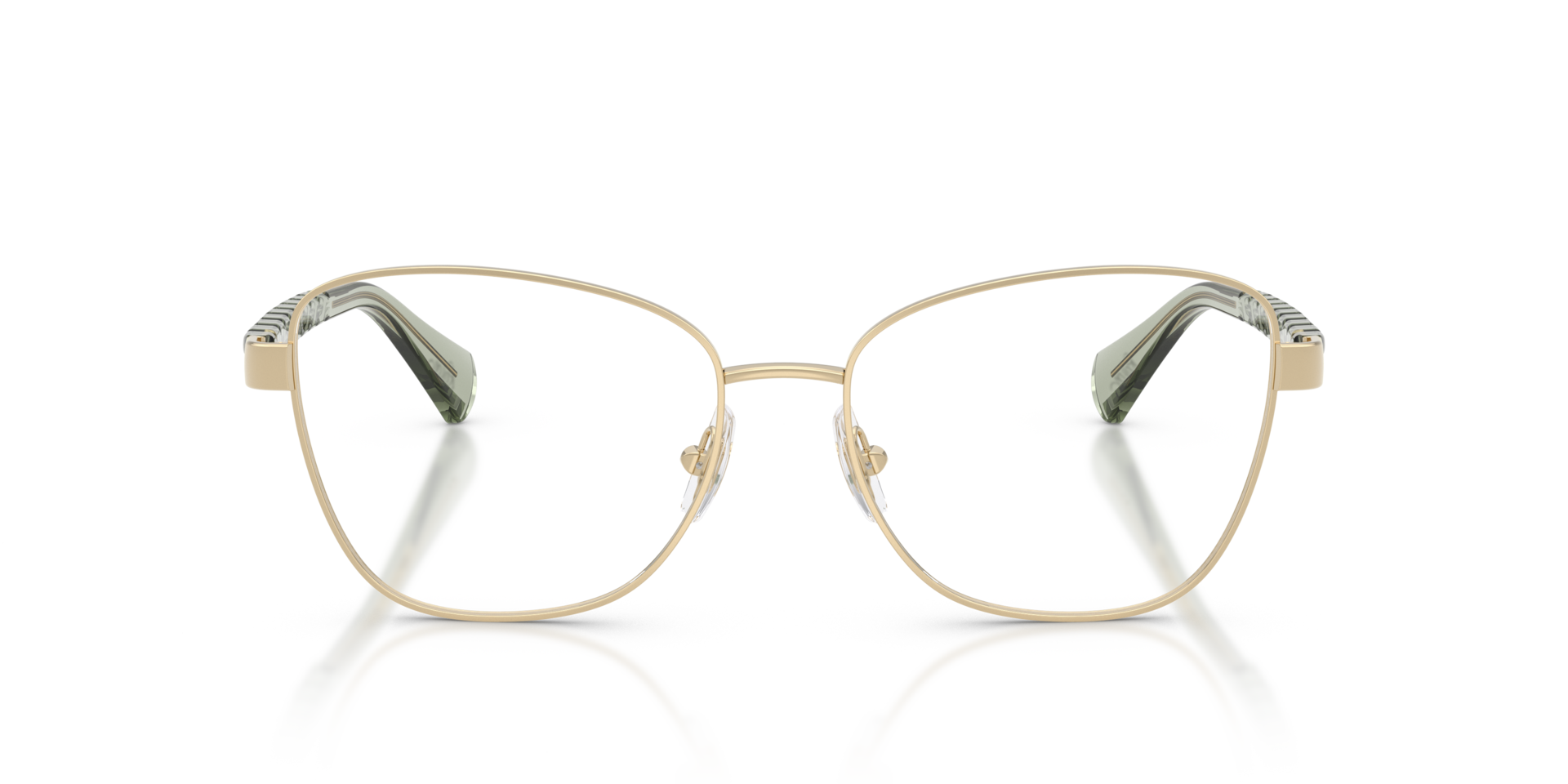 RA6064 Glänzendes Hellgold MetallEyeglass Frames von B24, Vorderansicht