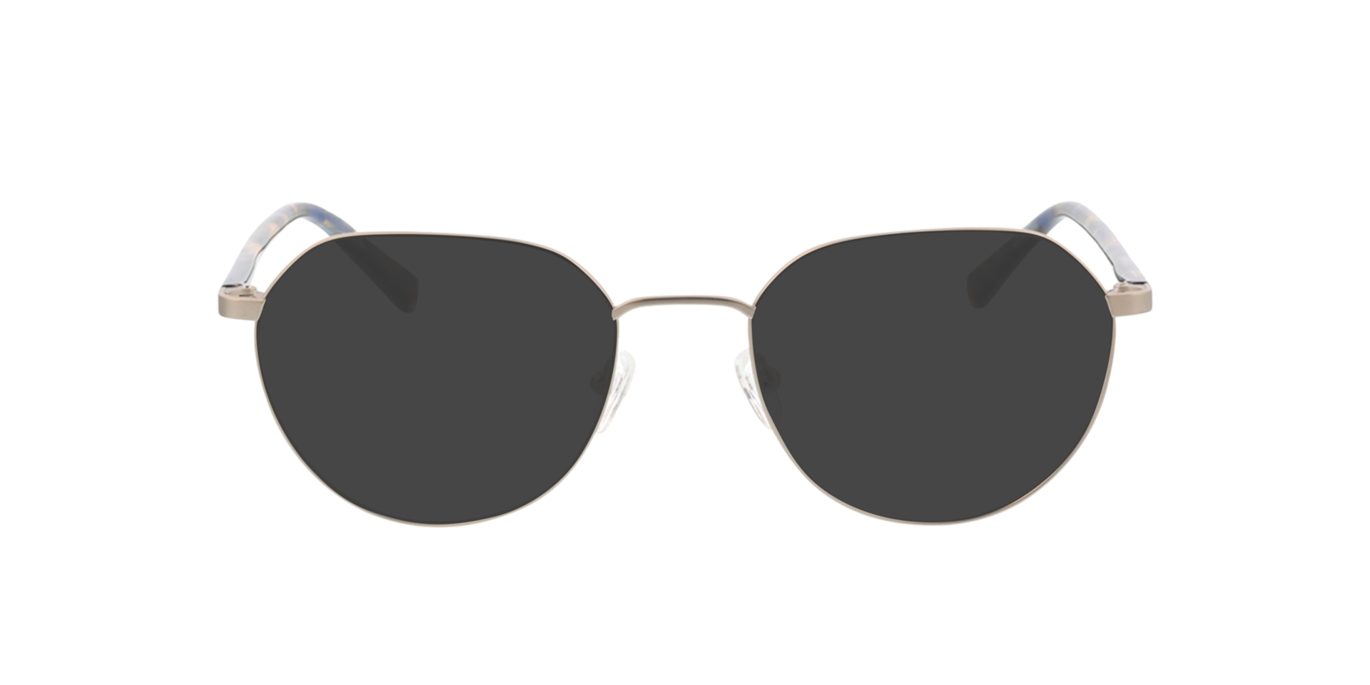 Eos Zilver  &  blauw Havana MetaalEyeglass Frames van B24, met getinte lenzen
