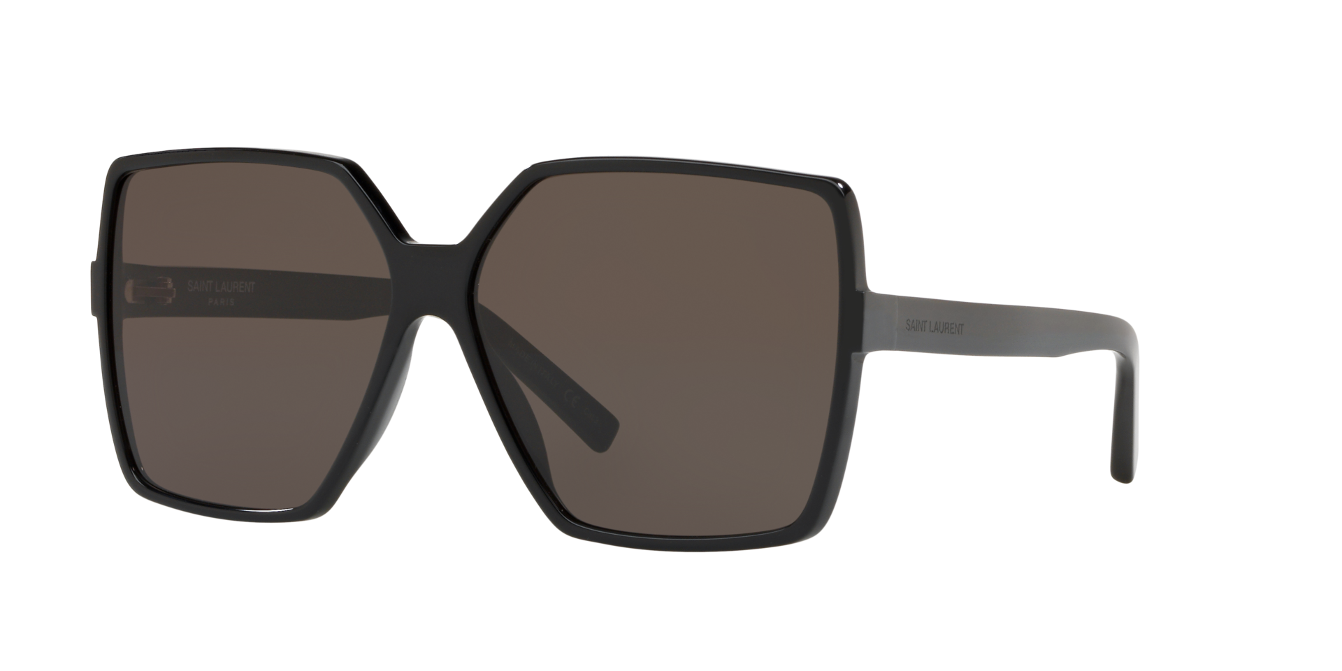 SL 232 BETTY Glänzendes Schwarz AcetatSunglass Frames von B24, Dreiviertelansicht