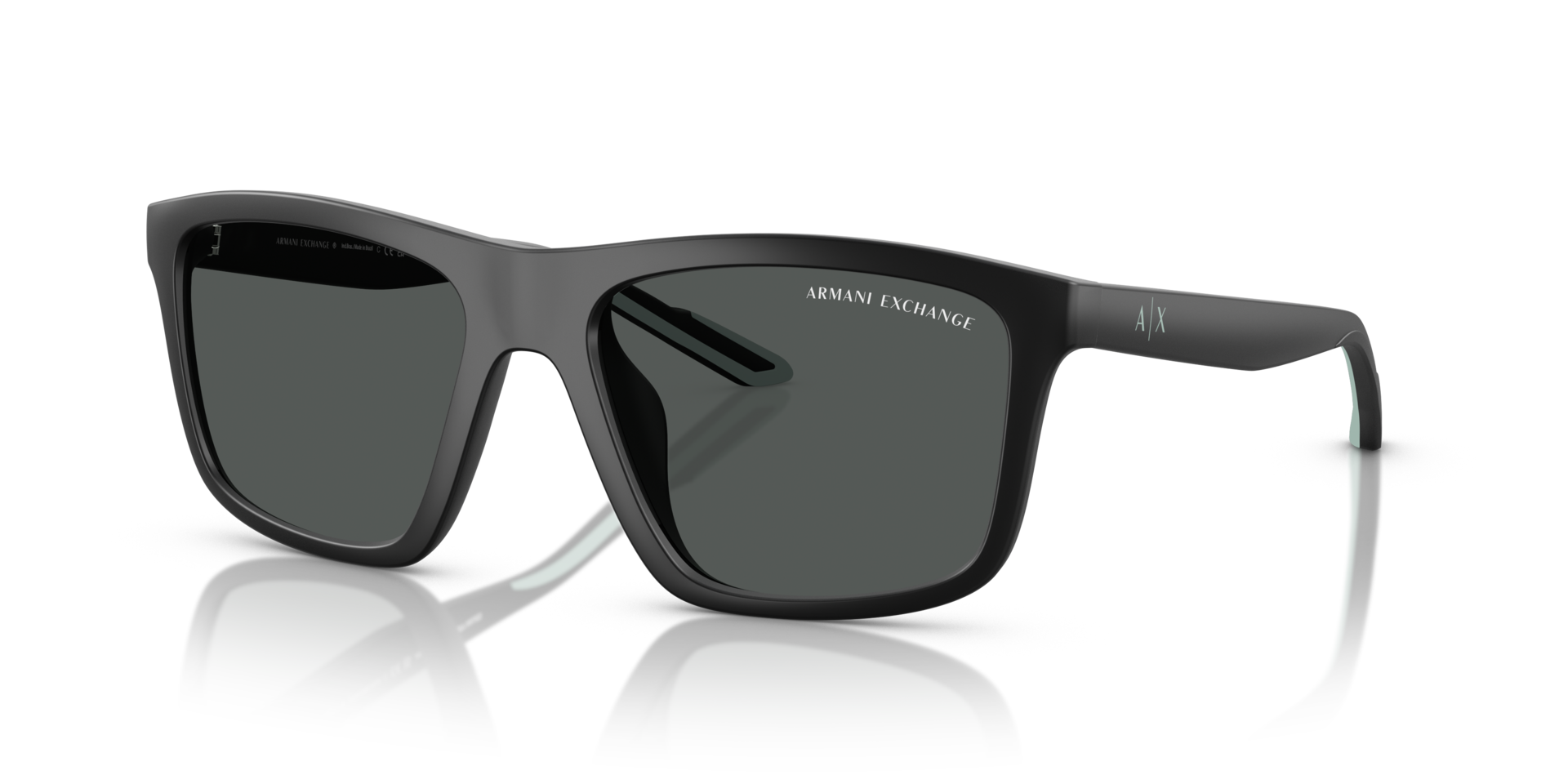 AX4149SU Matzwart KunststofSunglass Frames van B24, Hoekweergave