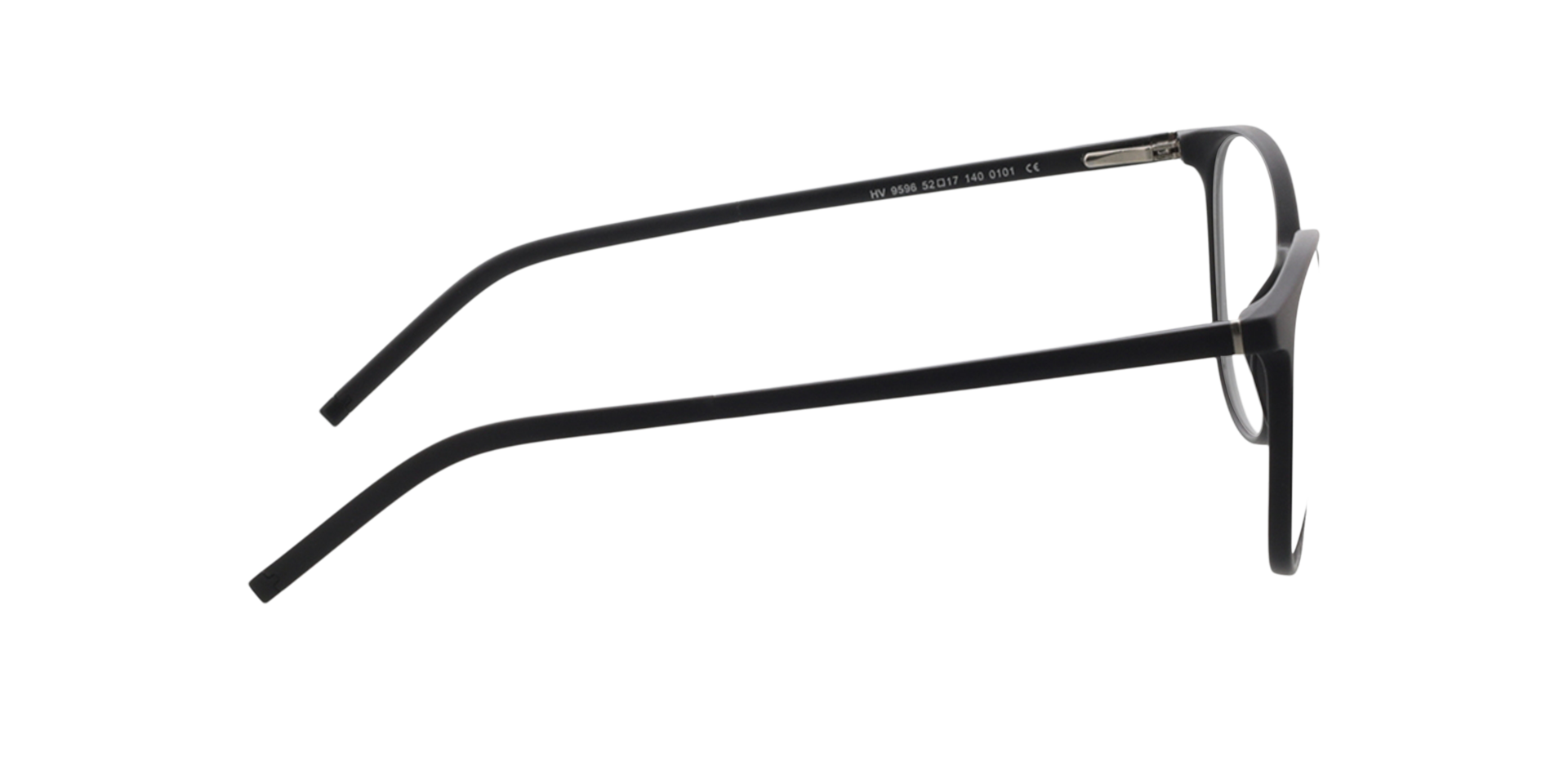 Conroe Matzwart KunststofEyeglass Frames van B24, Zijaanzicht