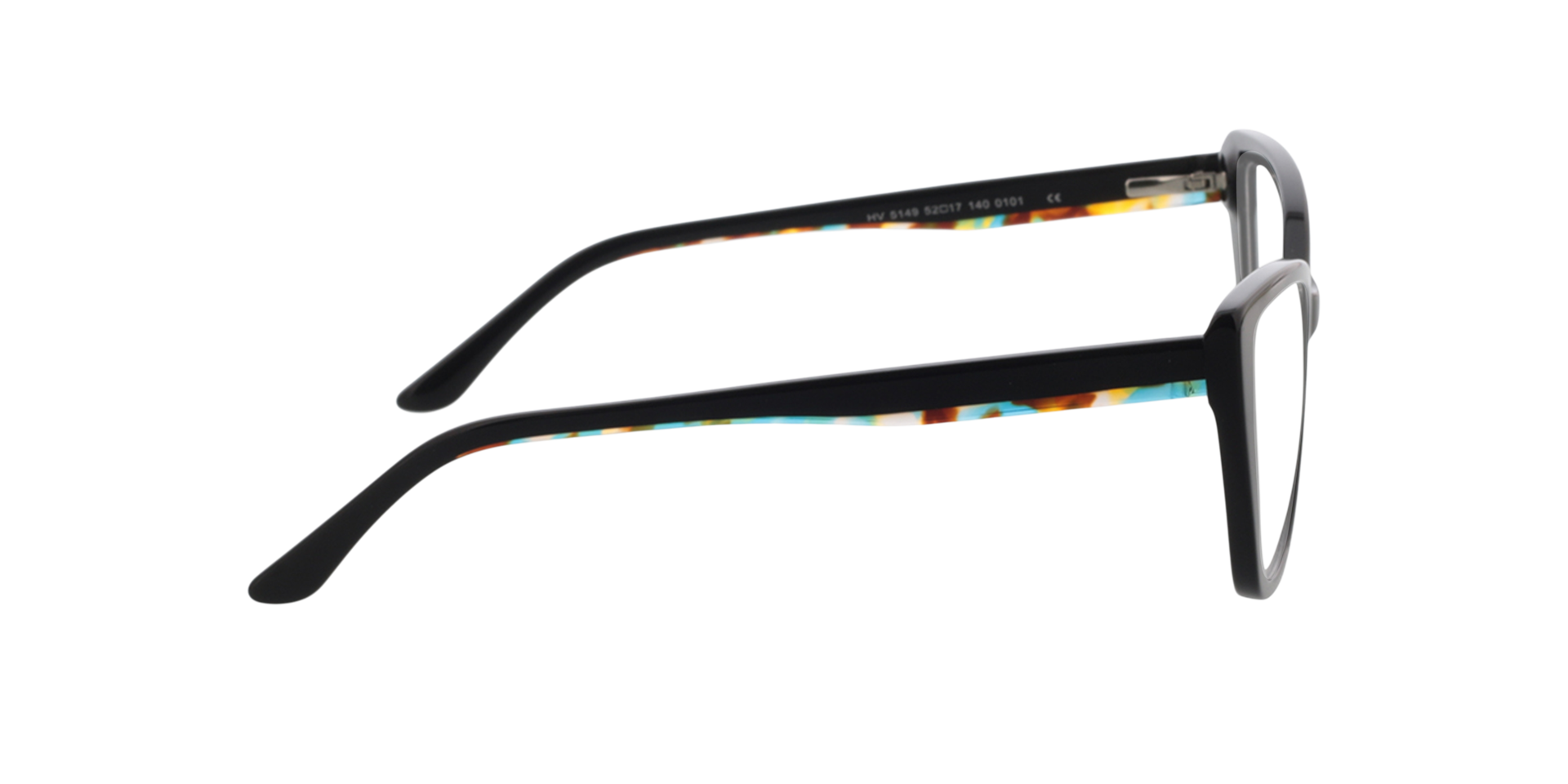 Jane Zwart AcetaatEyeglass Frames van B24, Zijaanzicht