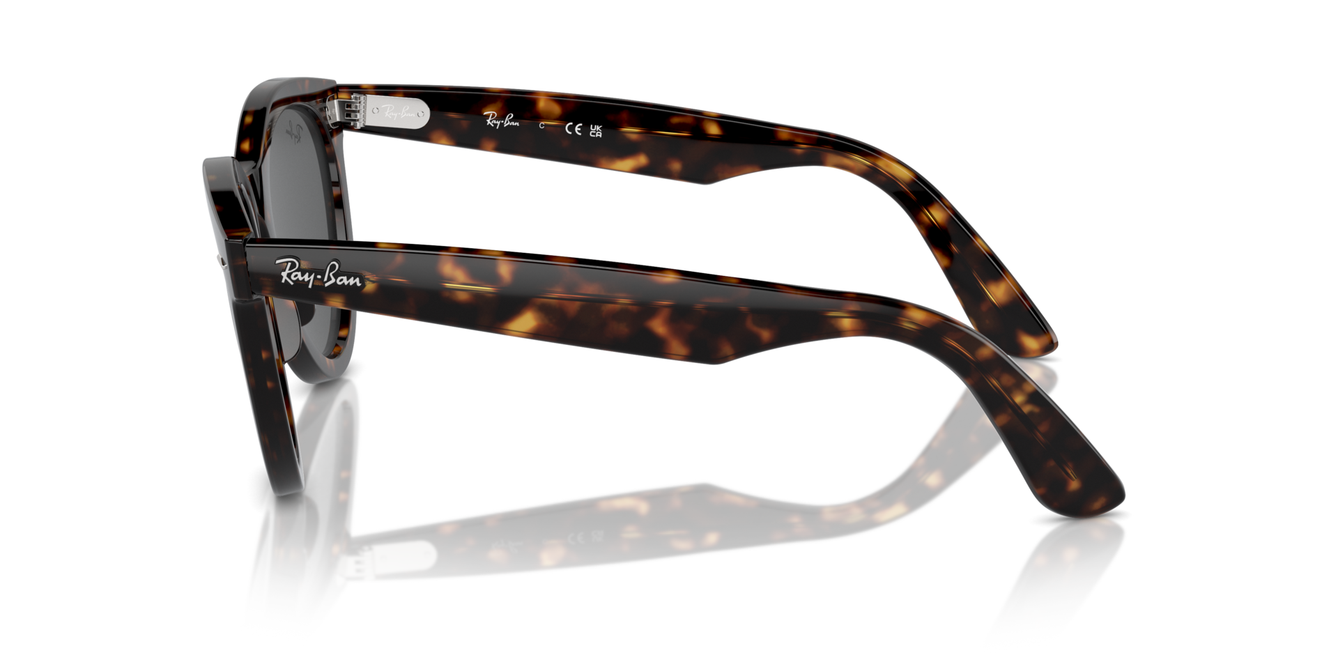 Wayfarer Way Havana KunststoffSunglass Frames von B24, Seitenansicht
