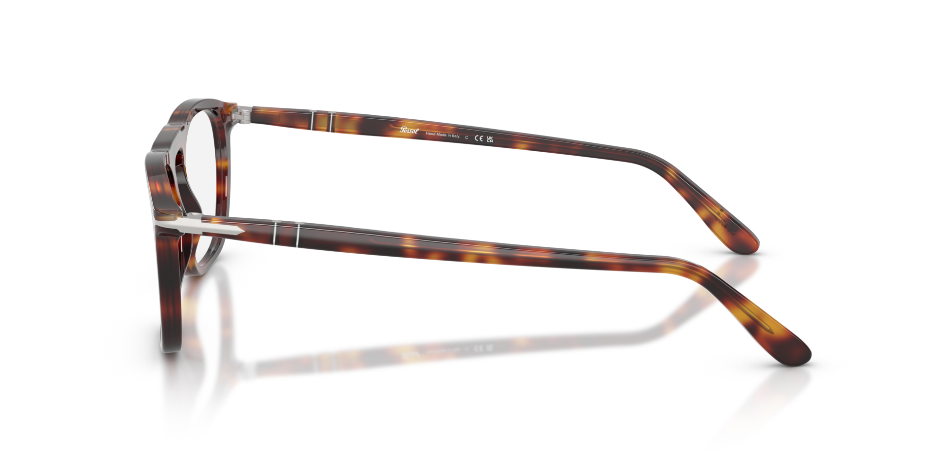 PO3391V Havana AcetatEyeglass Frames von B24, Seitenansicht