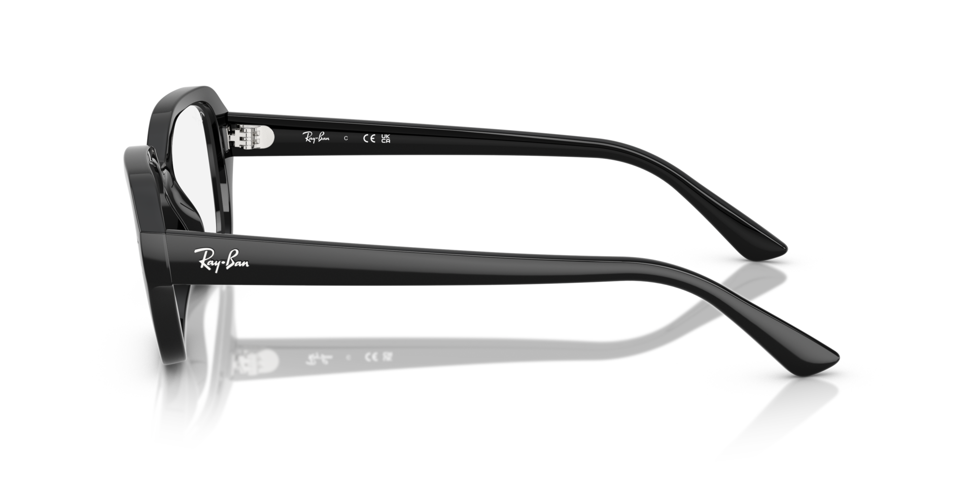 RB7258 Zwart KunststofEyeglass Frames van B24, Zijaanzicht