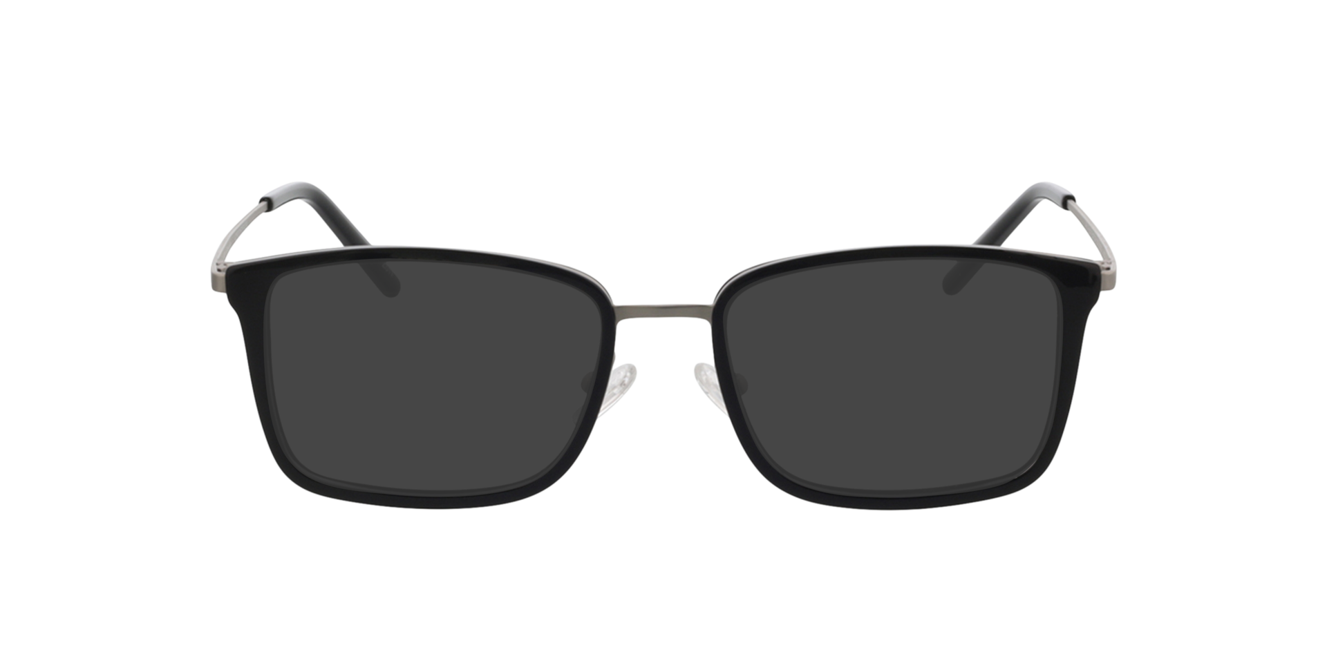 Panama Black  &  Matt Silver MetallEyeglass Frames von B24, mit getönten Gläsern