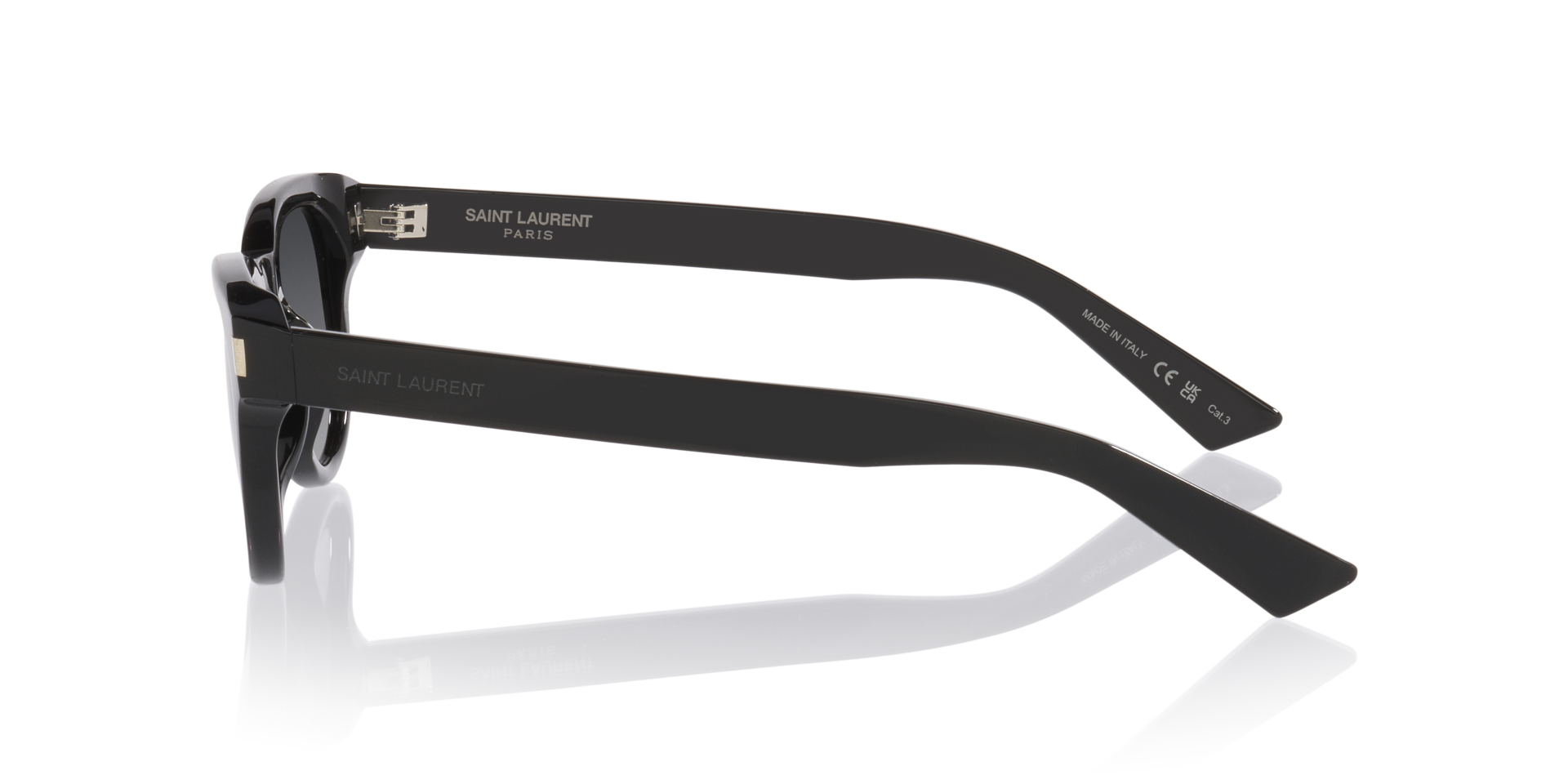 Sl 876 Schwarz AcetatSunglass Frames von B24, Seitenansicht