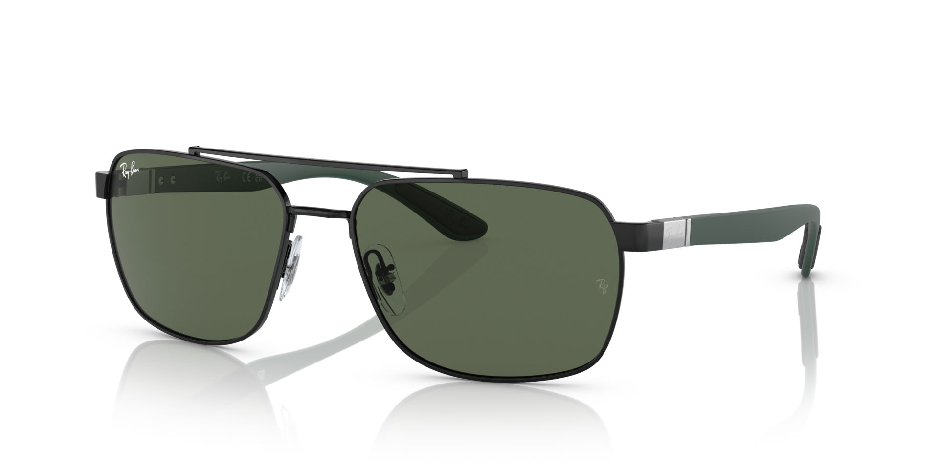 RB3701 Zwart MetaalSunglass Frames van B24, Hoekweergave