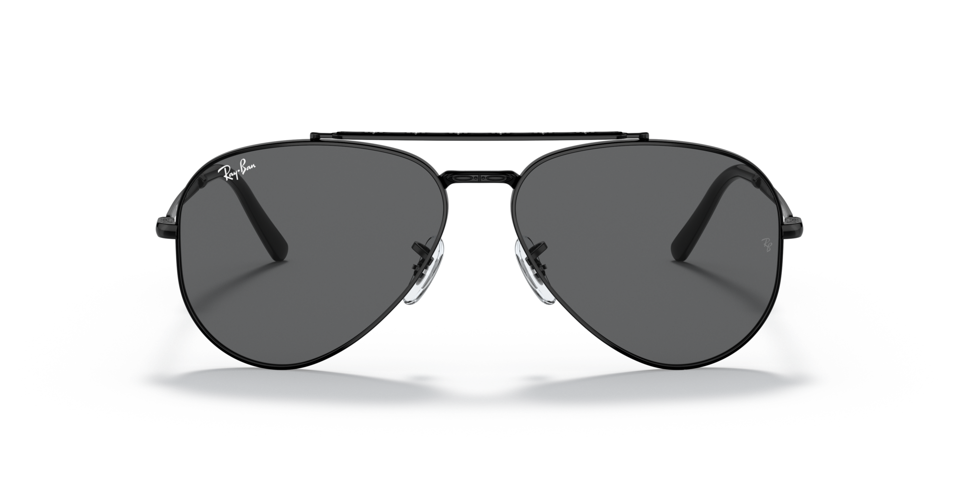 RB3625 Zwart MetaalSunglass Frames van B24, Vooraanzicht