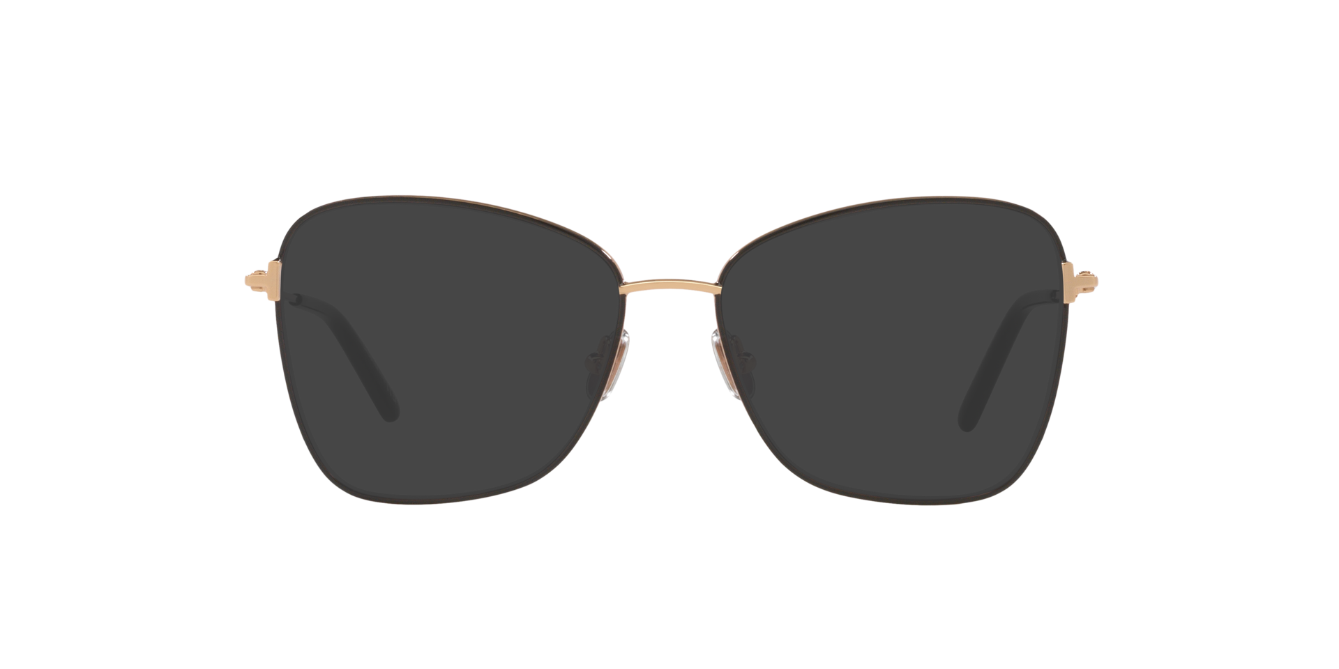 FT5906-B Glänzendes Schwarz MetallEyeglass Frames von B24, mit getönten Gläsern