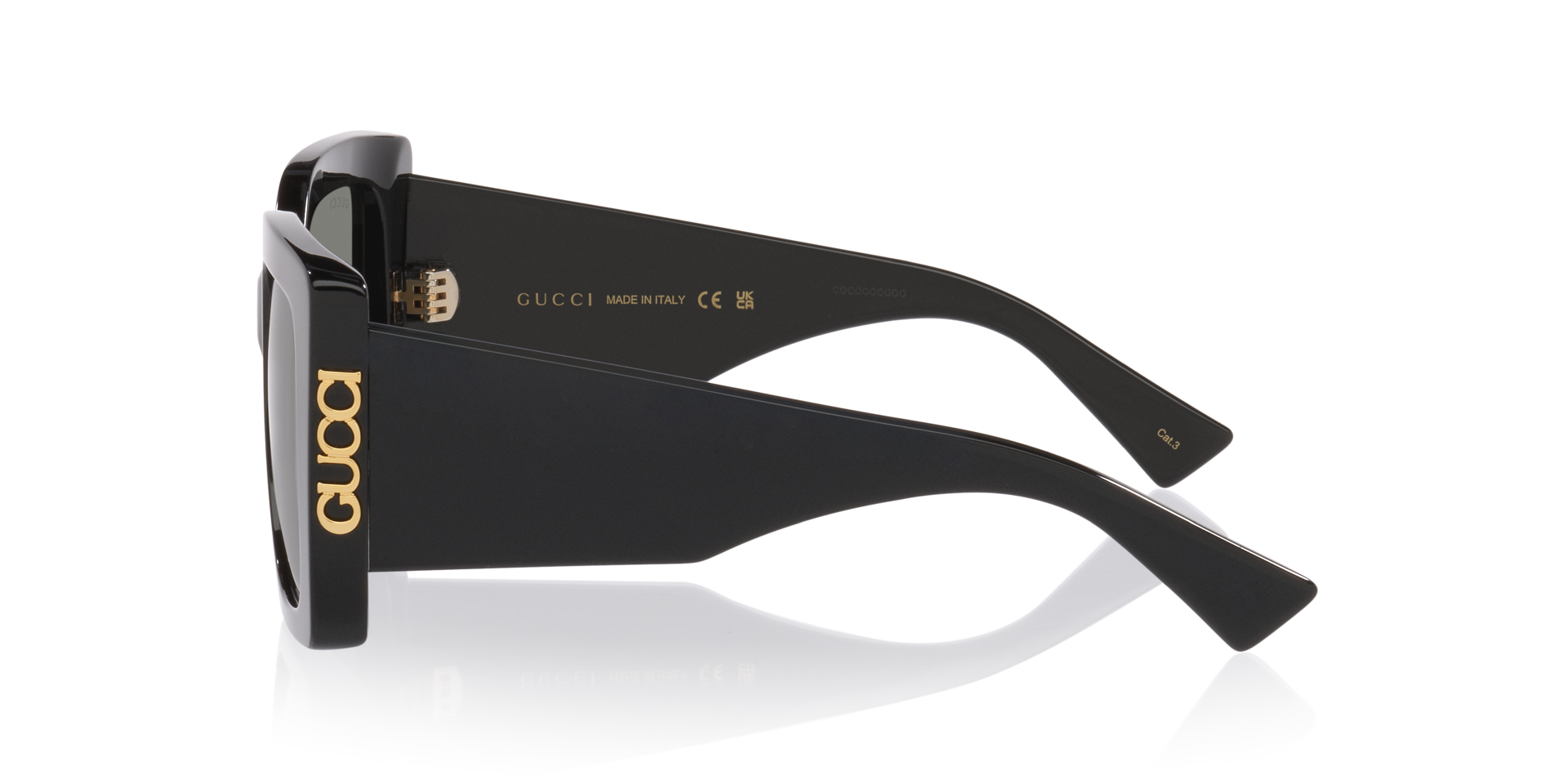 Gg2039S Zwart AcetaatSunglass Frames van B24, Zijaanzicht