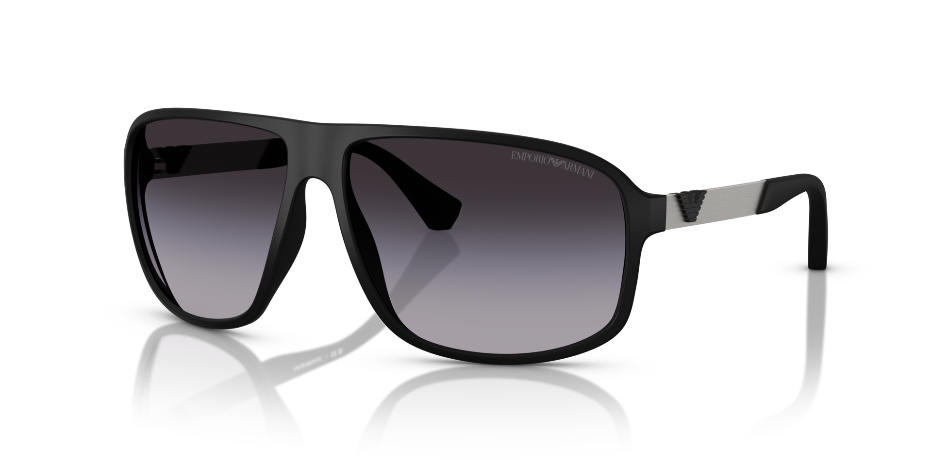 EA4029 Rubber Black KunststoffSunglass Frames von B24, Dreiviertelansicht