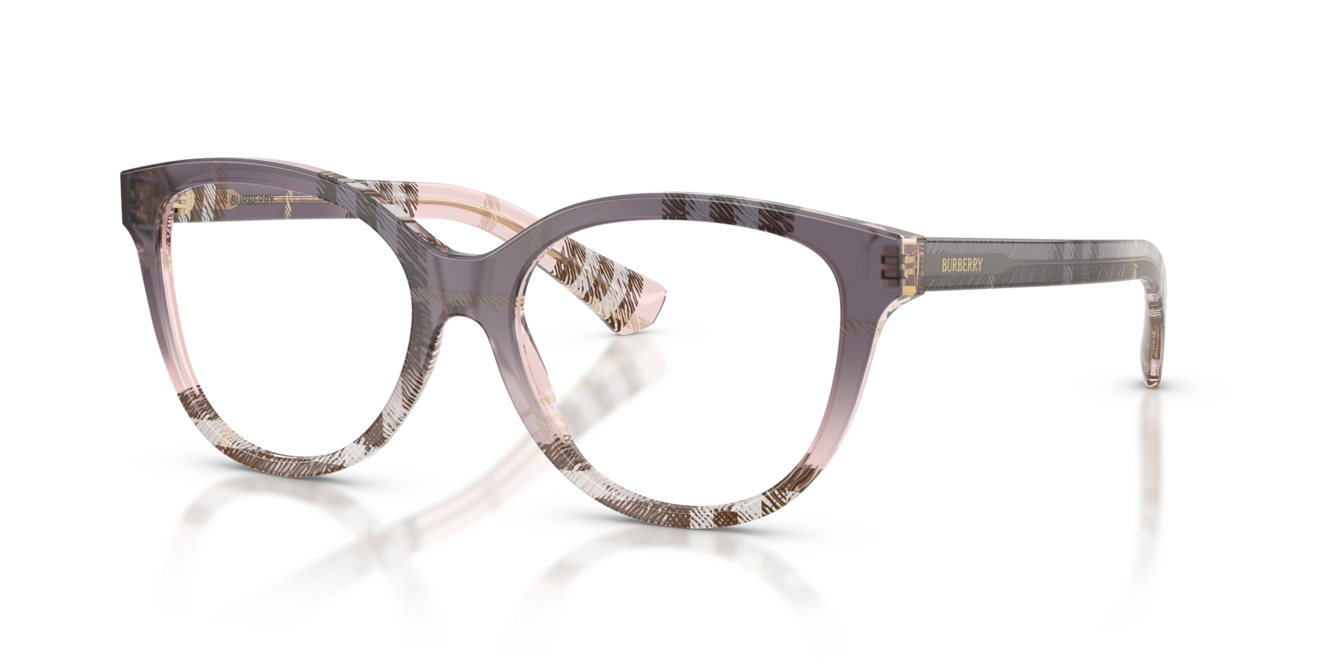 BE2456 Check Gradient Bow AcetaatEyeglass Frames van B24, Hoekweergave