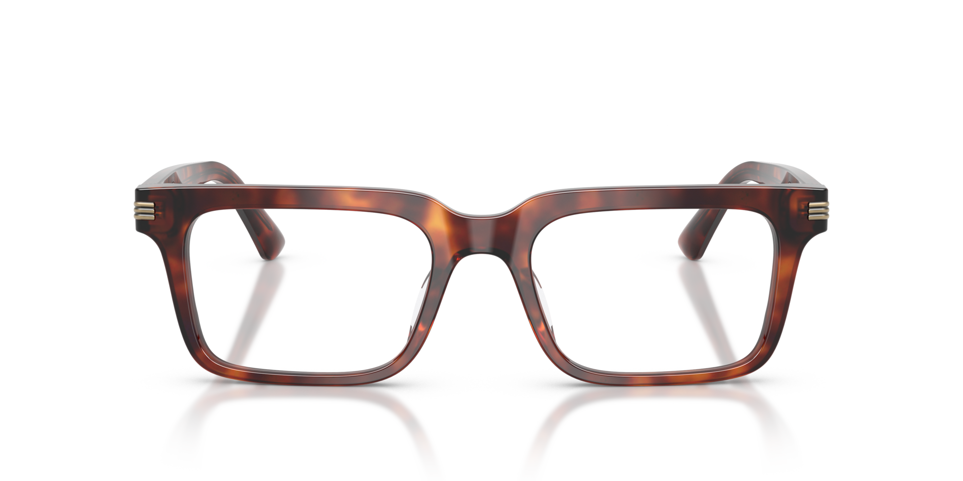 EA3293U Shiny Havana Red AcetatEyeglass Frames von B24, Vorderansicht