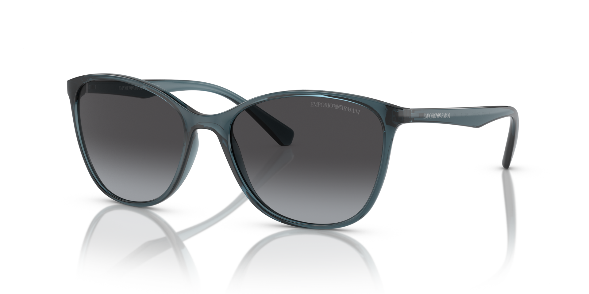 EA4073 Blau transparent KunststoffSunglass Frames von B24, Dreiviertelansicht