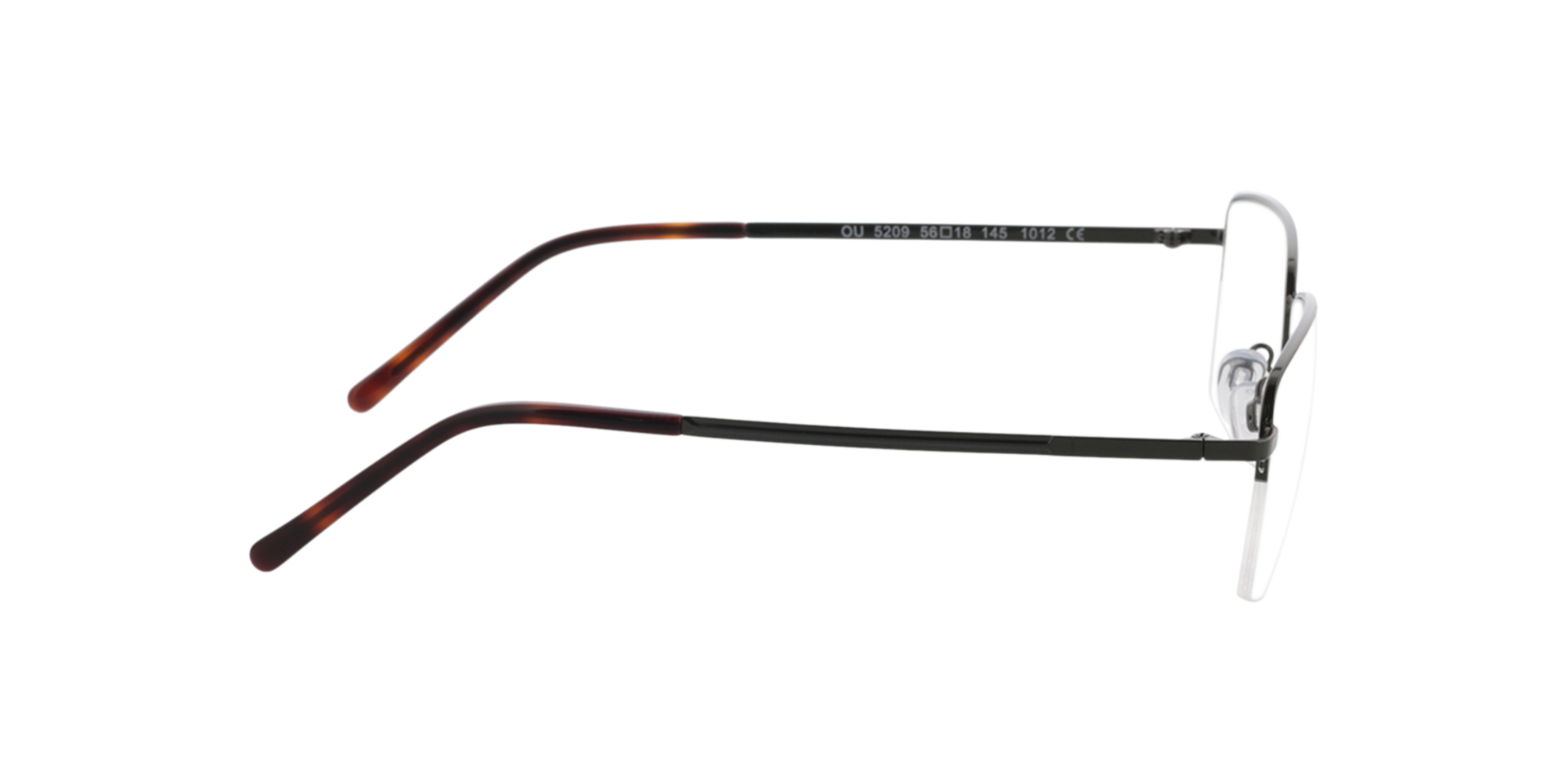 Dawson Donkergroen  &  Havana MetaalEyeglass Frames van B24, Zijaanzicht