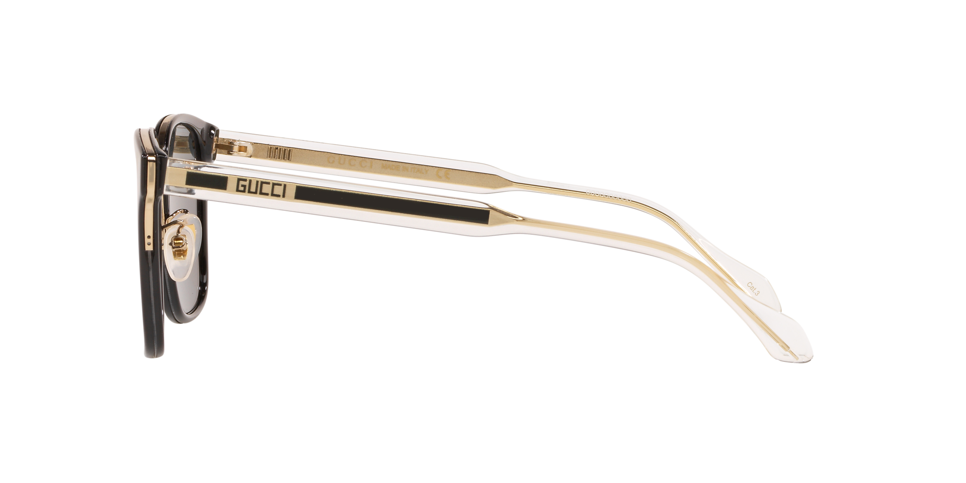 GG0563SKN Zwart AcetaatSunglass Frames van B24, Zijaanzicht