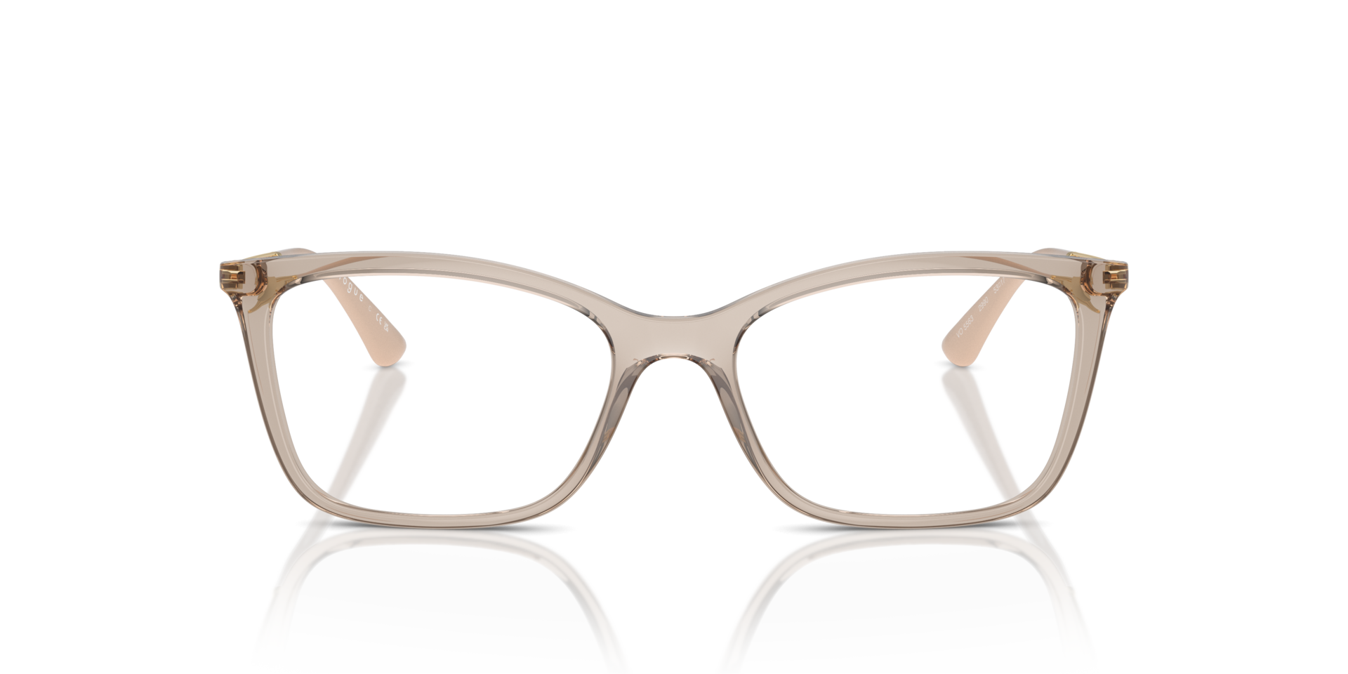 VO5563 Karamell transparent KunststoffEyeglass Frames von B24, Vorderansicht