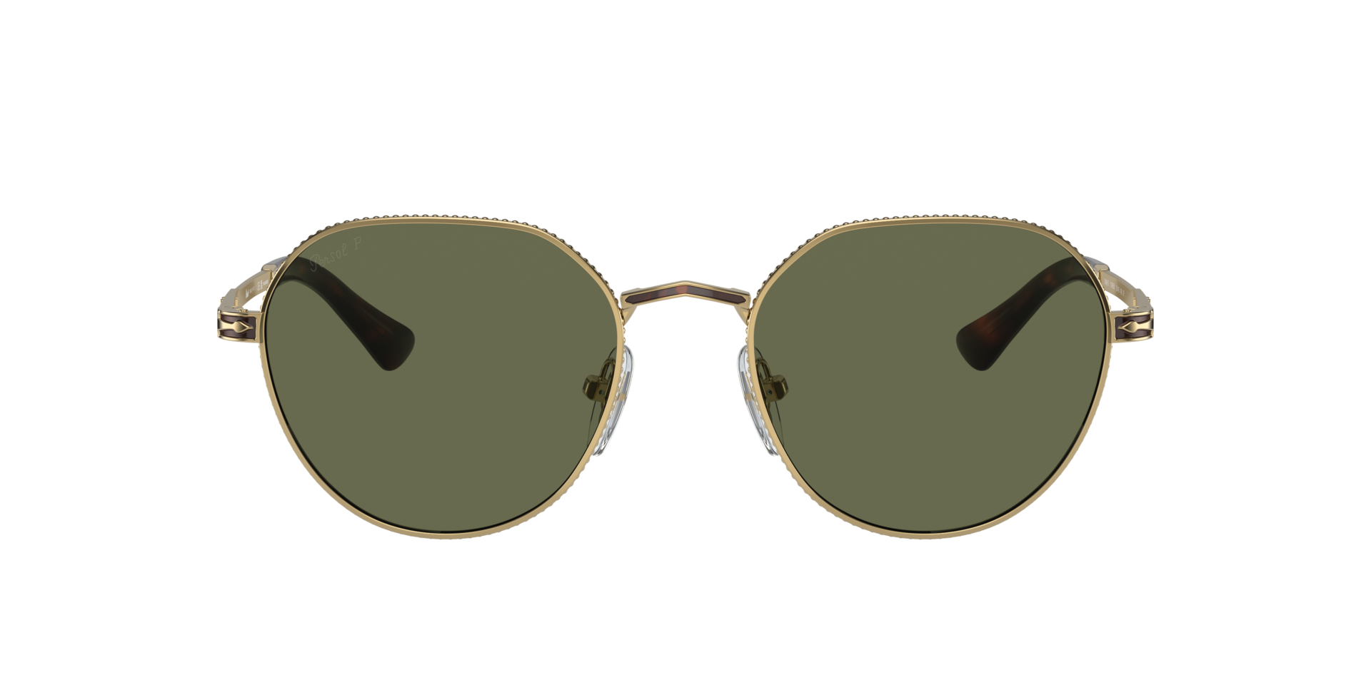 PO2486S Gold & Havana MetaalSunglass Frames van B24, met getinte lenzen