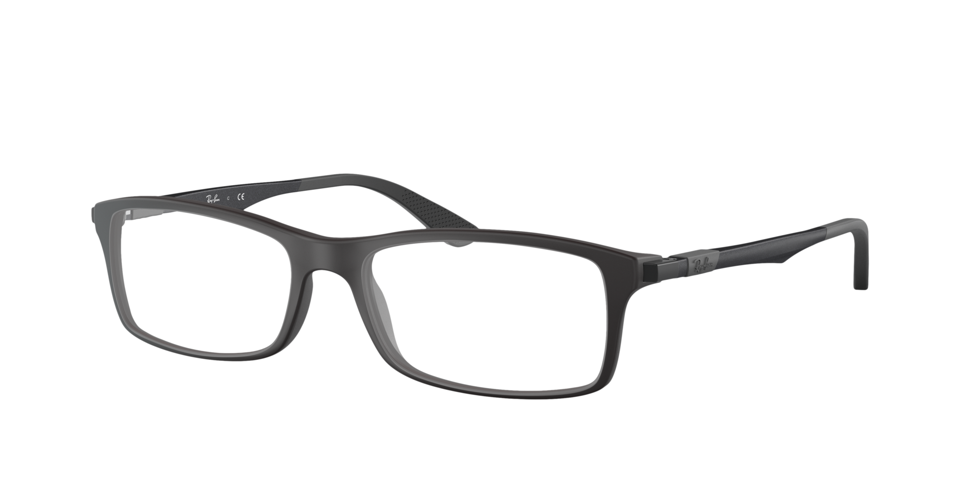 RB7017 Schwarz KunststoffEyeglass Frames von B24, Dreiviertelansicht