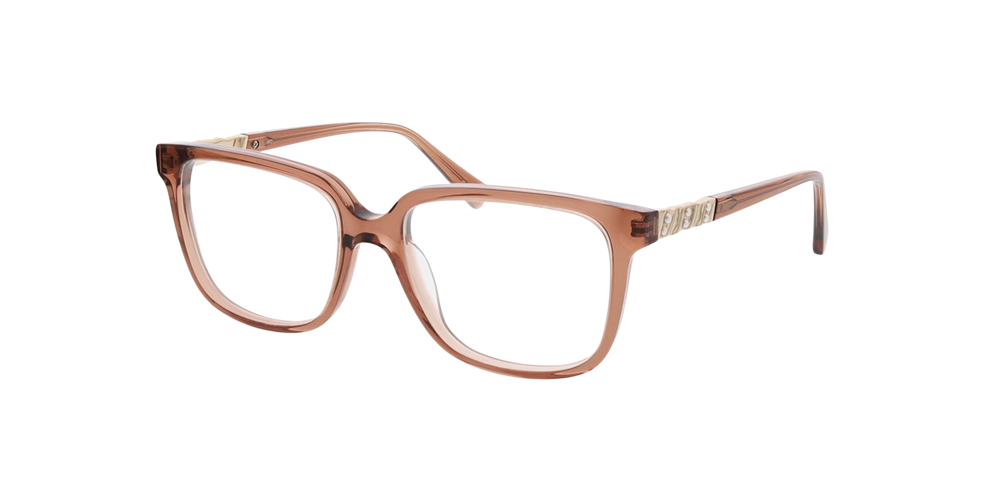 Scarlett Kristallrosa AcetatEyeglass Frames von B24, Dreiviertelansicht