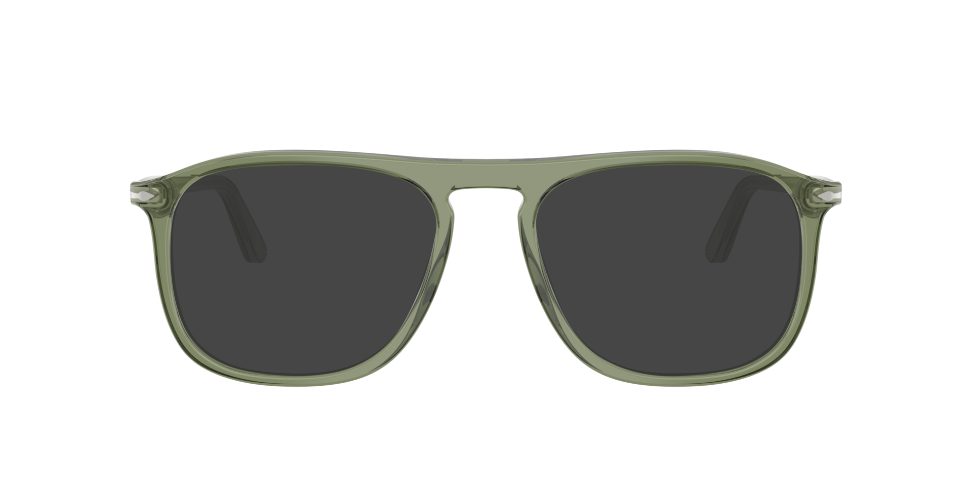 PO3392V Transparant groen AcetaatEyeglass Frames van B24, met getinte lenzen