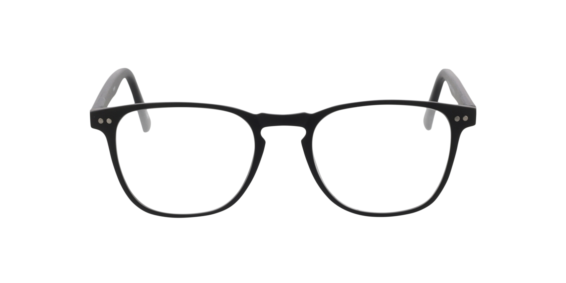 Foster Mattschwarz KunststoffEyeglass Frames von B24, Vorderansicht
