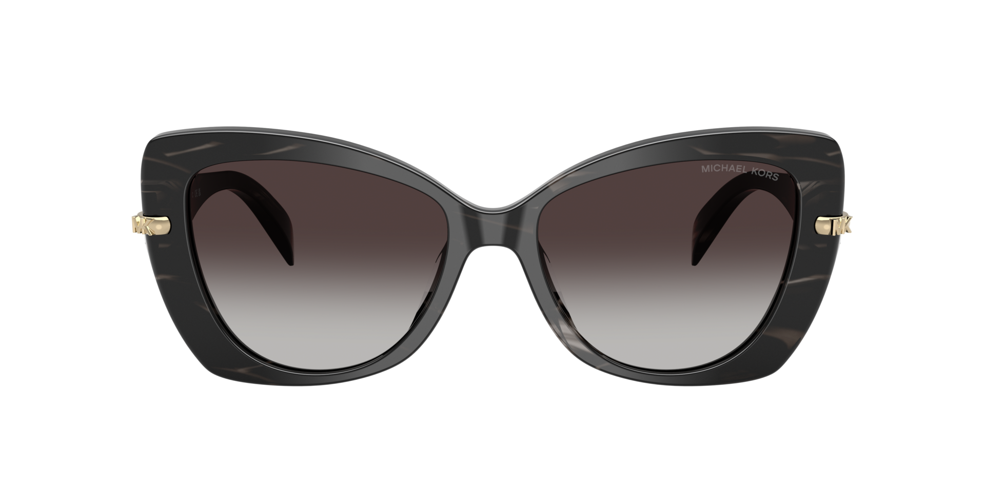 MK2258U Zwart Hoorn AcetaatSunglass Frames van B24, met getinte lenzen