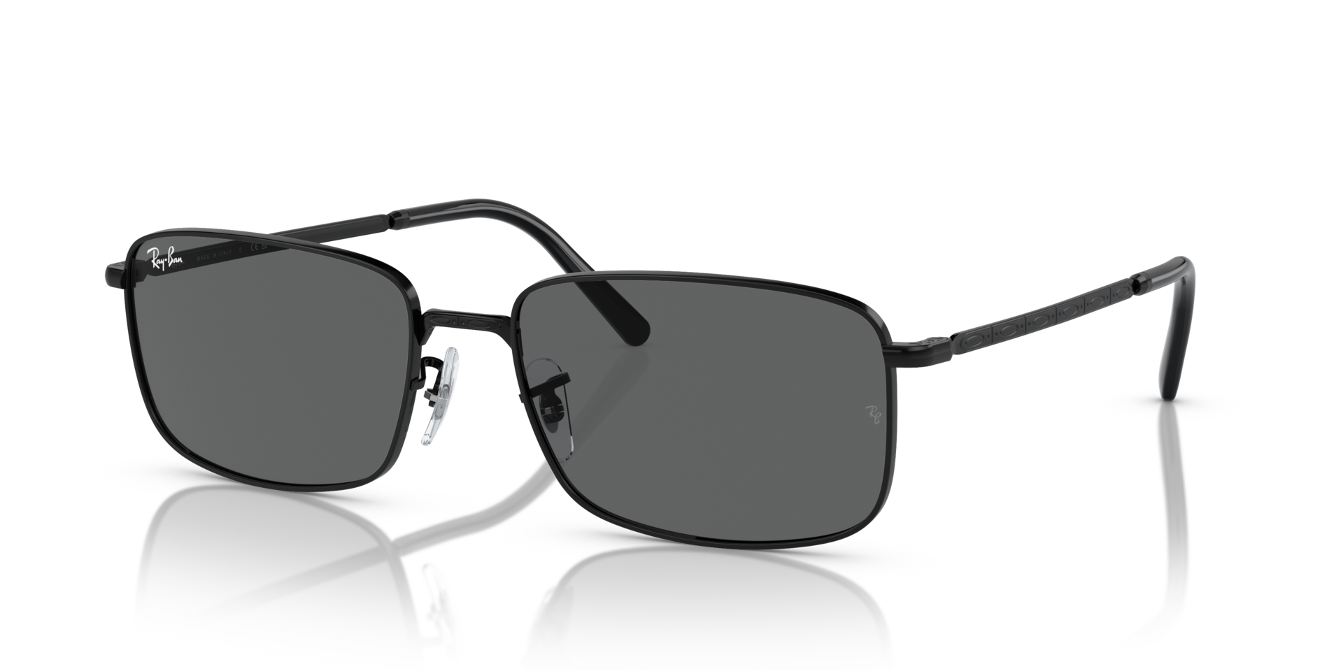 RB3717 Schwarz MetallSunglass Frames von B24, Dreiviertelansicht